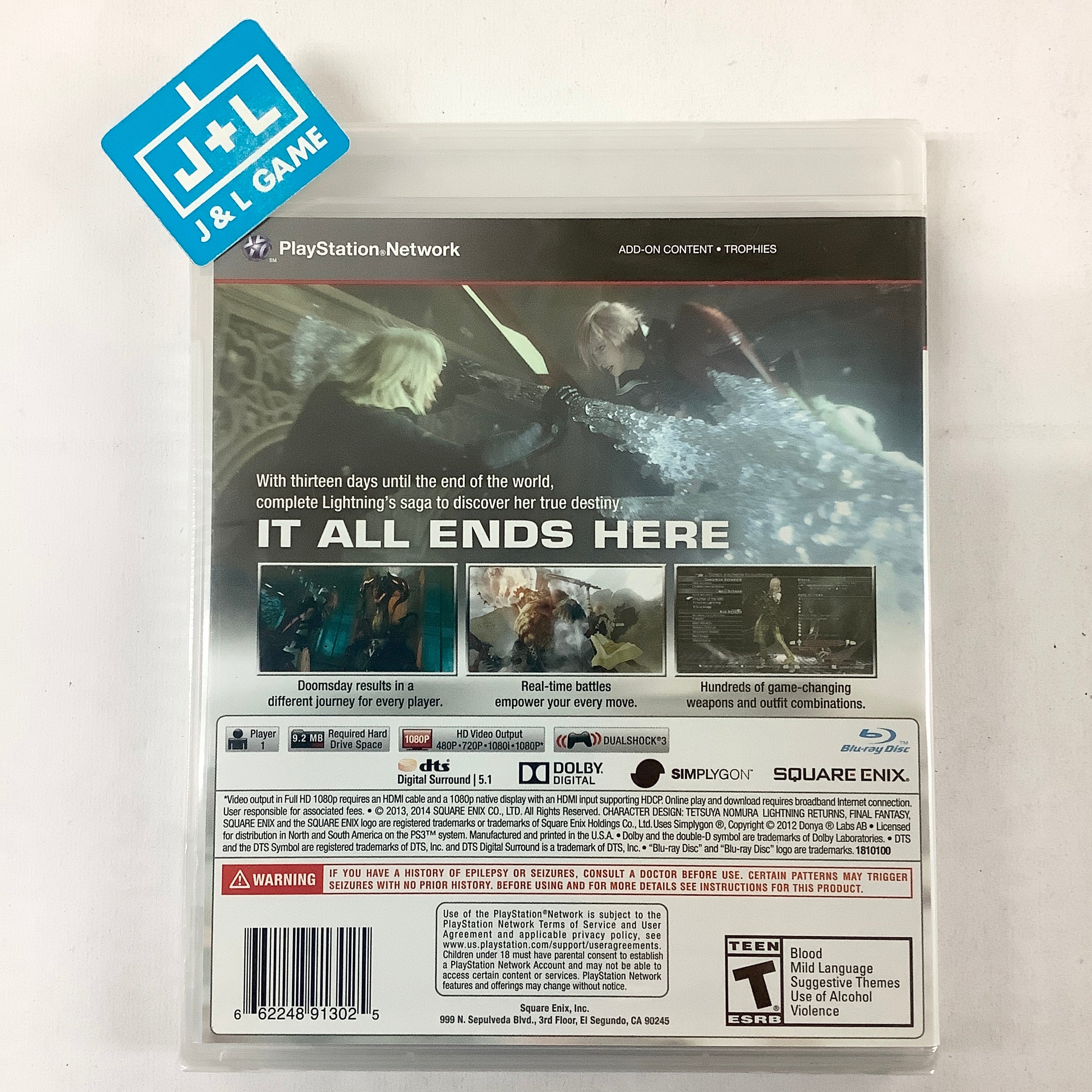 Final Fantasy XIII: Lightning Returns - (PS3) PlayStation 3 Video Games Square Enix   