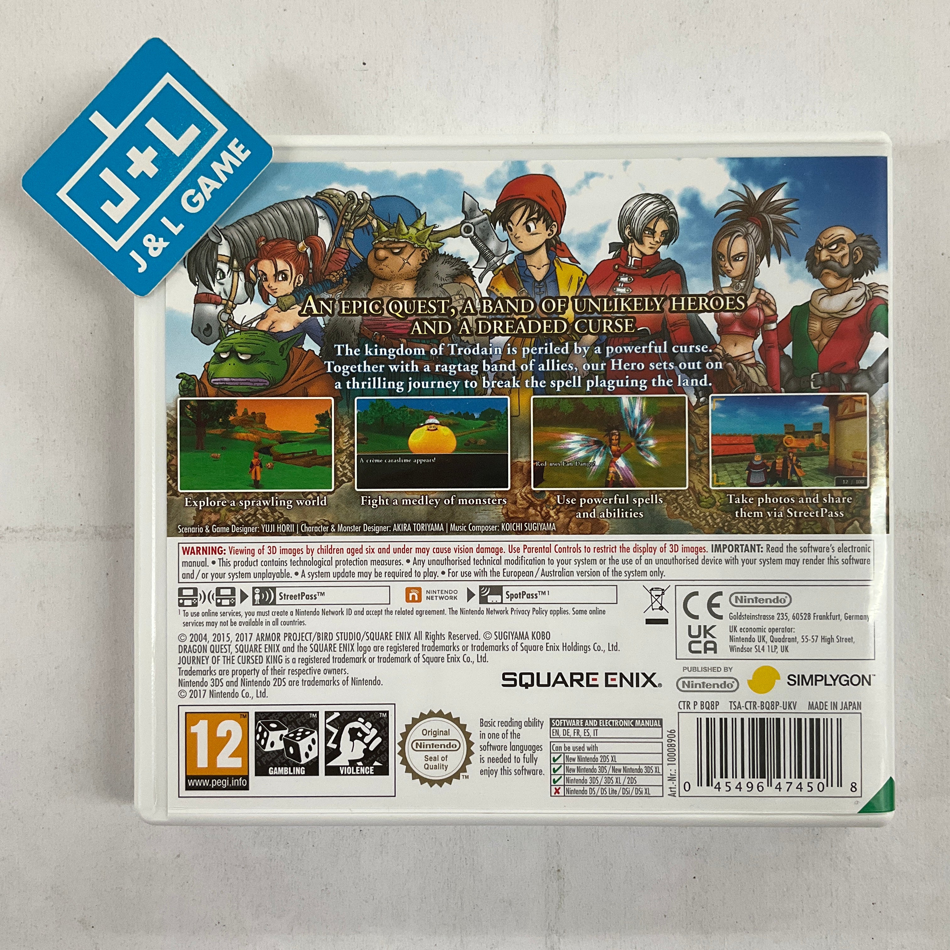 Dragon Quest VIII: Journey of the Cursed King - Nintendo 3DS [Pre-Owned] (European Import) Video Games Nintendo   