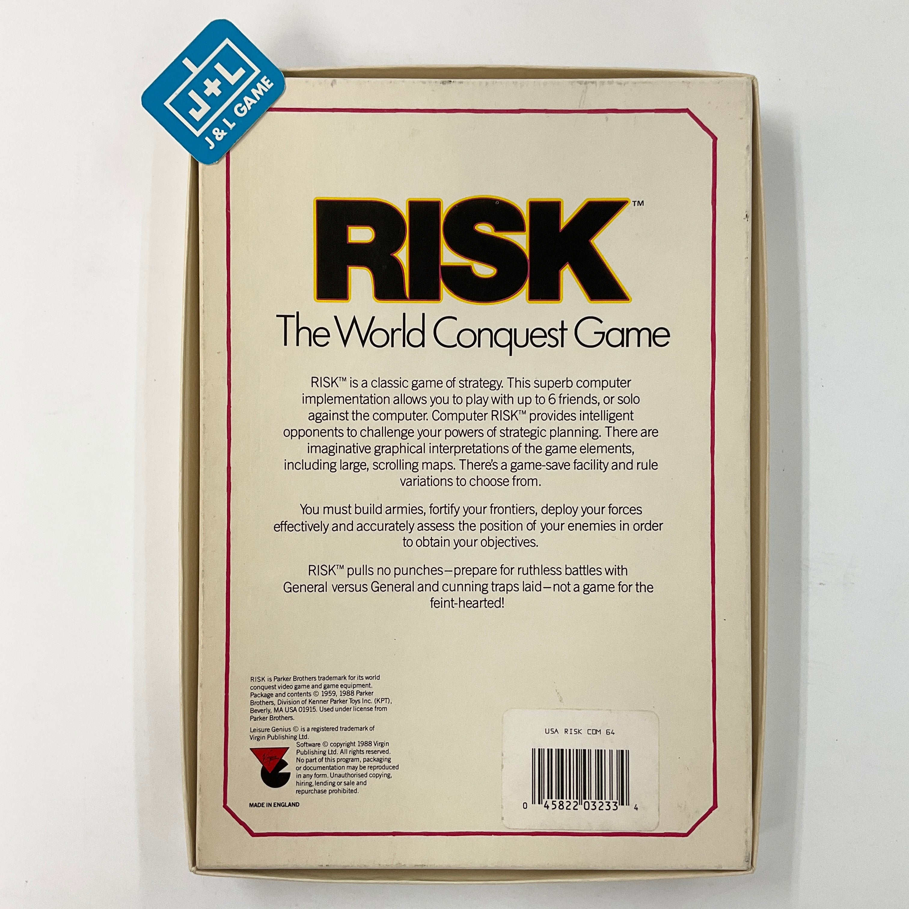 The Computer Edition of Risk: The World Conquest Game - (C64) Commodore 64 [Pre-Owned] Video Games Nintendo   