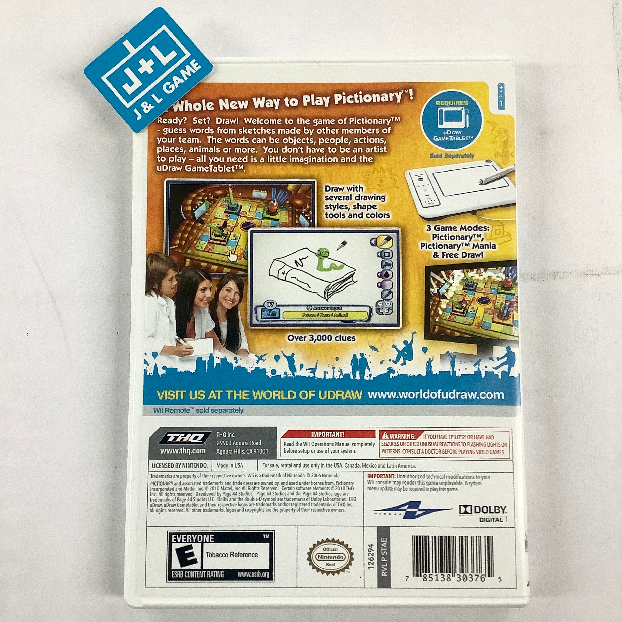 uDraw: Pictionary - Nintendo Wii [Pre-Owned] Video Games THQ   