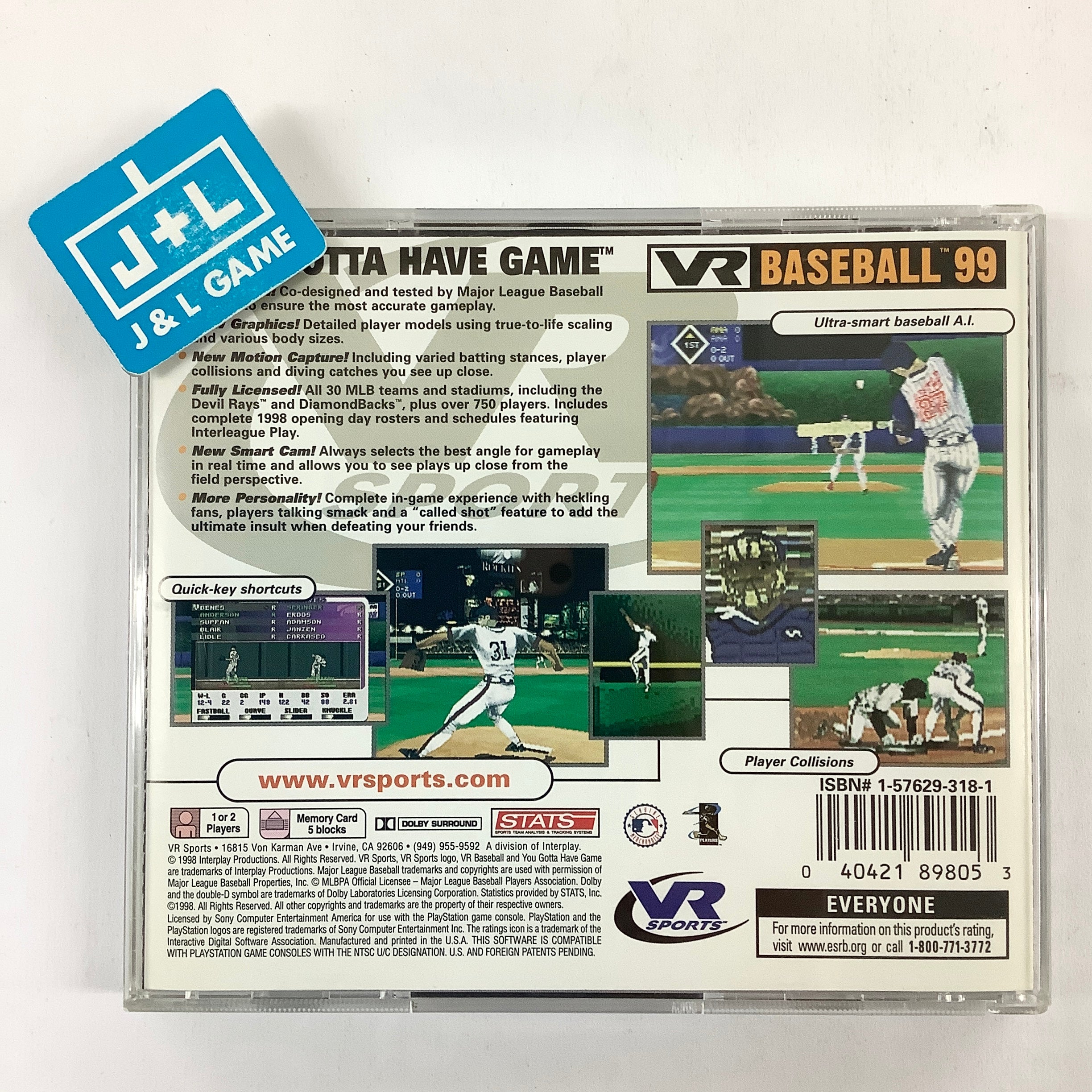 VR Baseball 99 - (PS1) PlayStation 1 [Pre-Owned] Video Games Interplay   