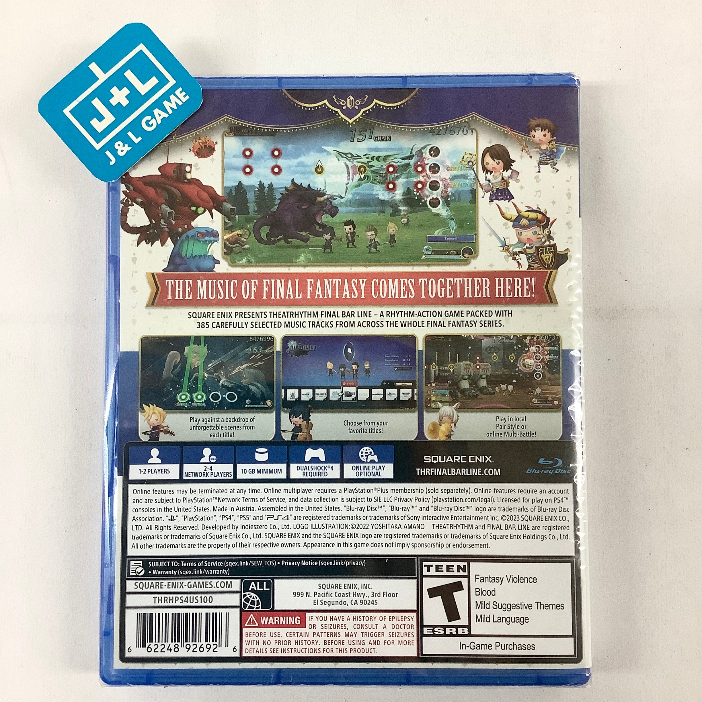 Theathrhythm Final Bar Line - (PS4) PlayStation 4 Video Games Square Enix   