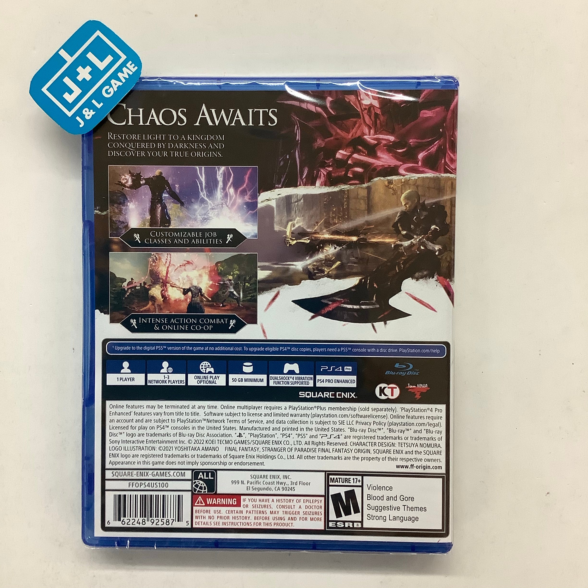 Stranger of Paradise: Final Fantasy Origin - (PS4) PlayStation 4 Video Games Square Enix   