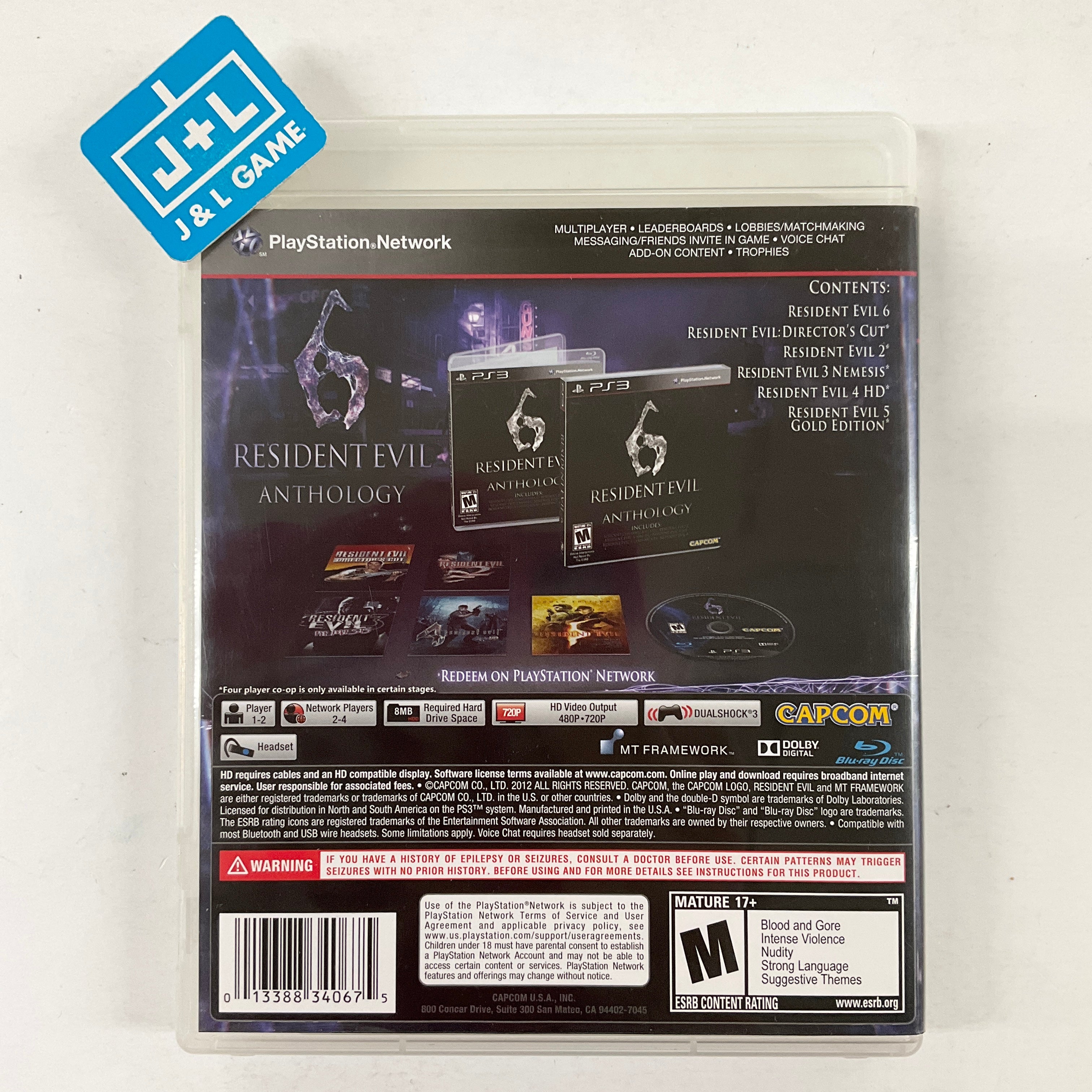 Resident Evil 6 Anthology - (PS3) PlayStation 3 [Pre-Owned] Video Games Capcom   