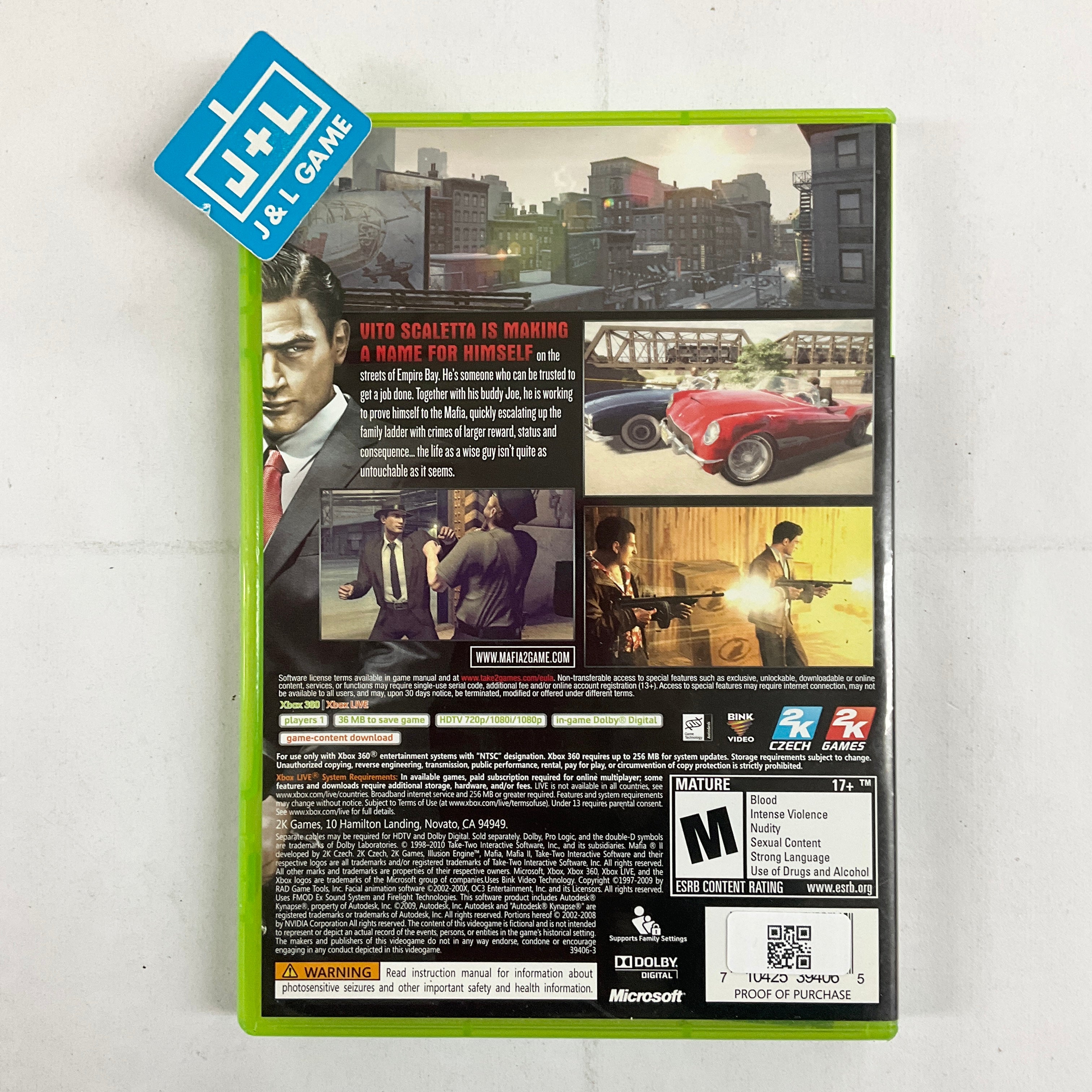 Mafia II - Xbox 360 [Pre-Owned] Video Games 2K Games   