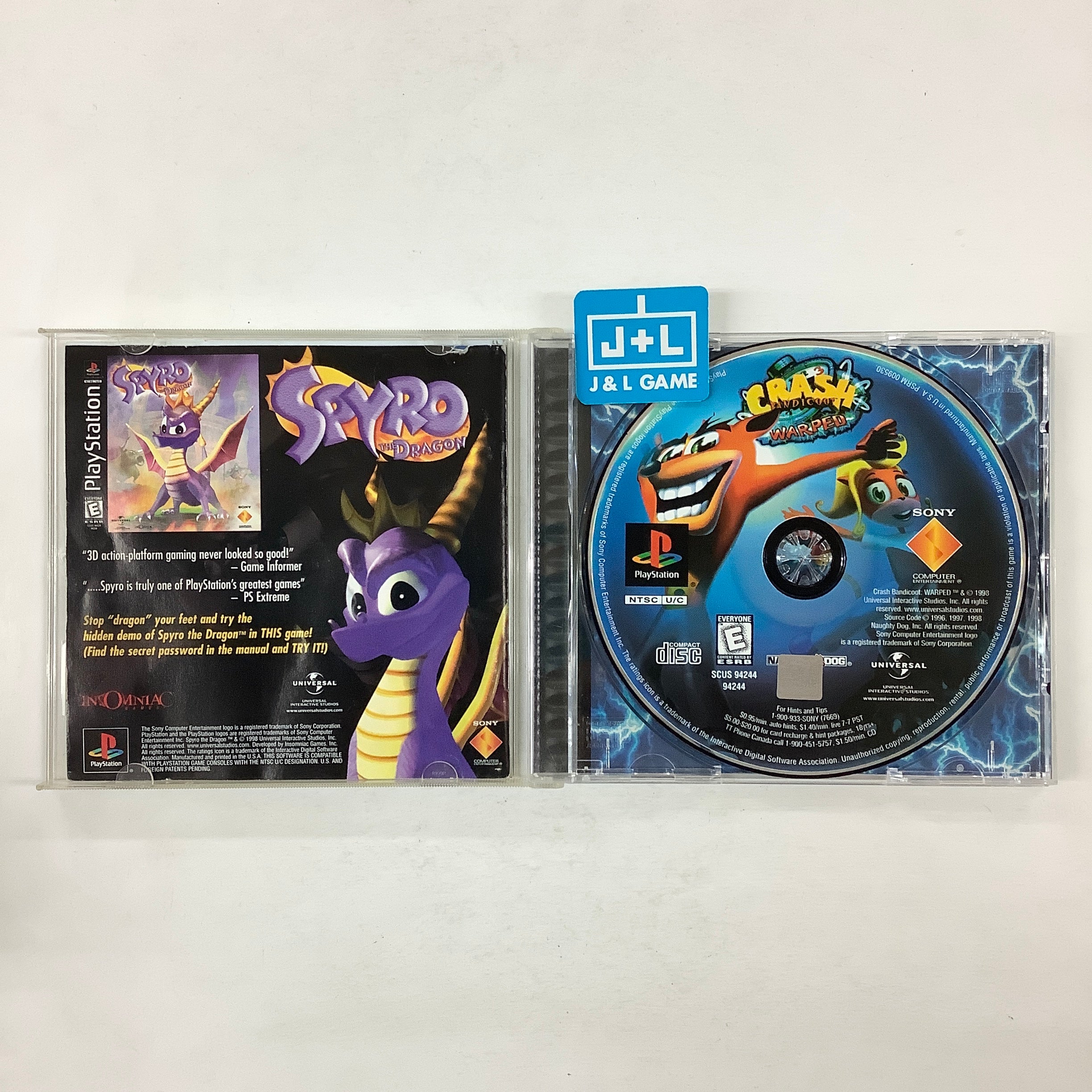 Crash Bandicoot 3: Warped (Lenticular Cover) - (PS1) PlayStation 1 [Pre-Owned] Video Games SCEA   