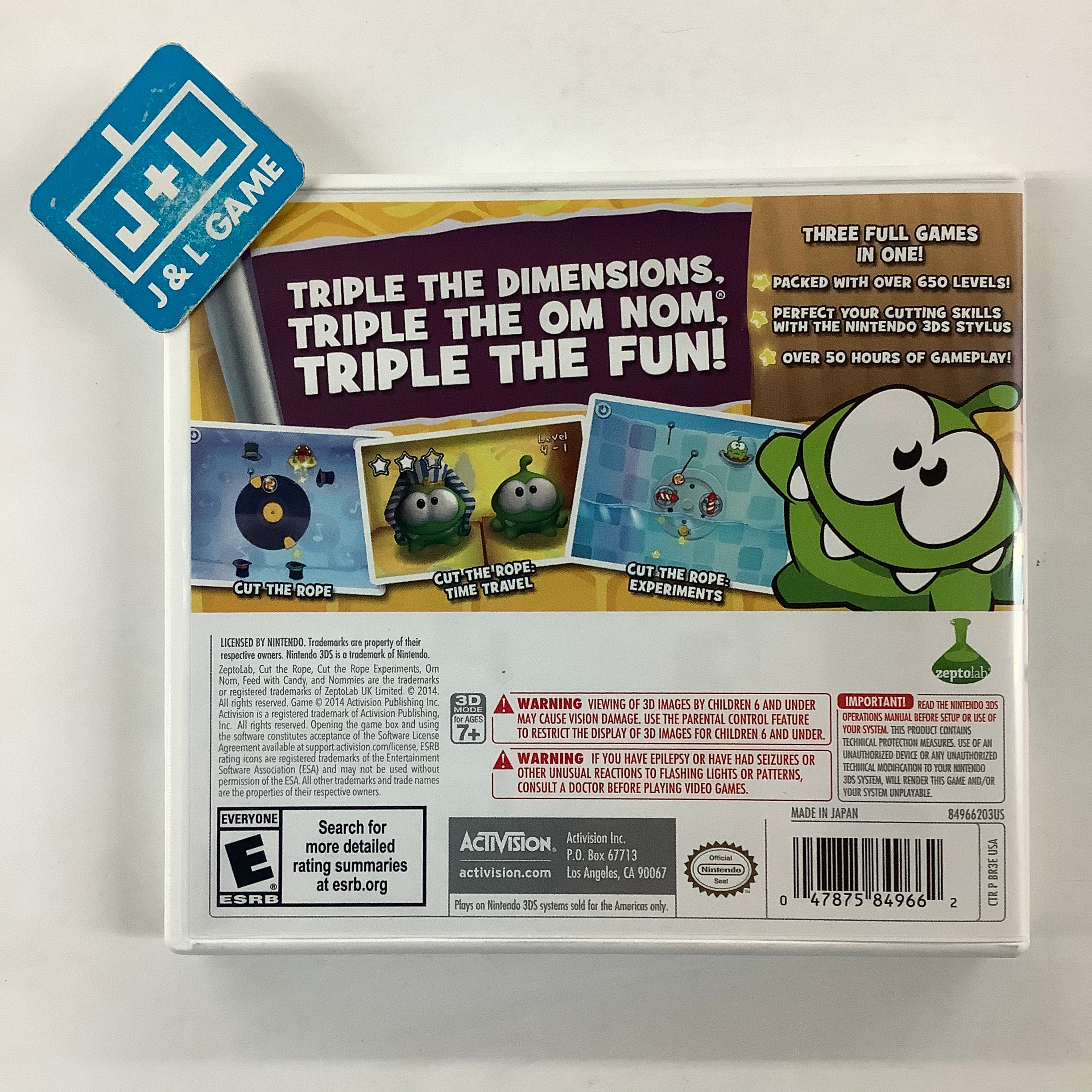Cut the Rope: Triple Treat - Nintendo 3DS [Pre-Owned] Video Games Activision   