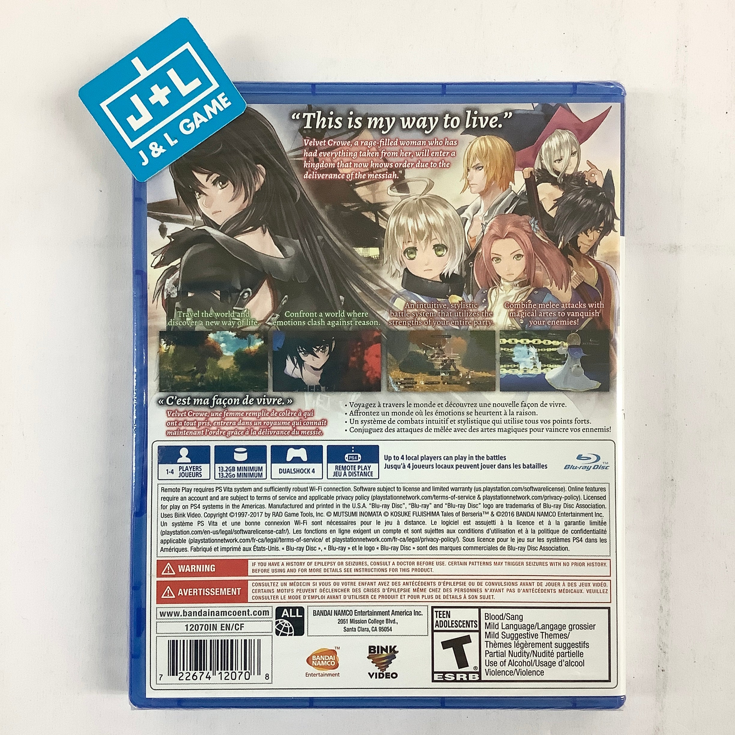 Tales of Berseria - (PS4) PlayStation 4 Video Games Bandai Namco Games   