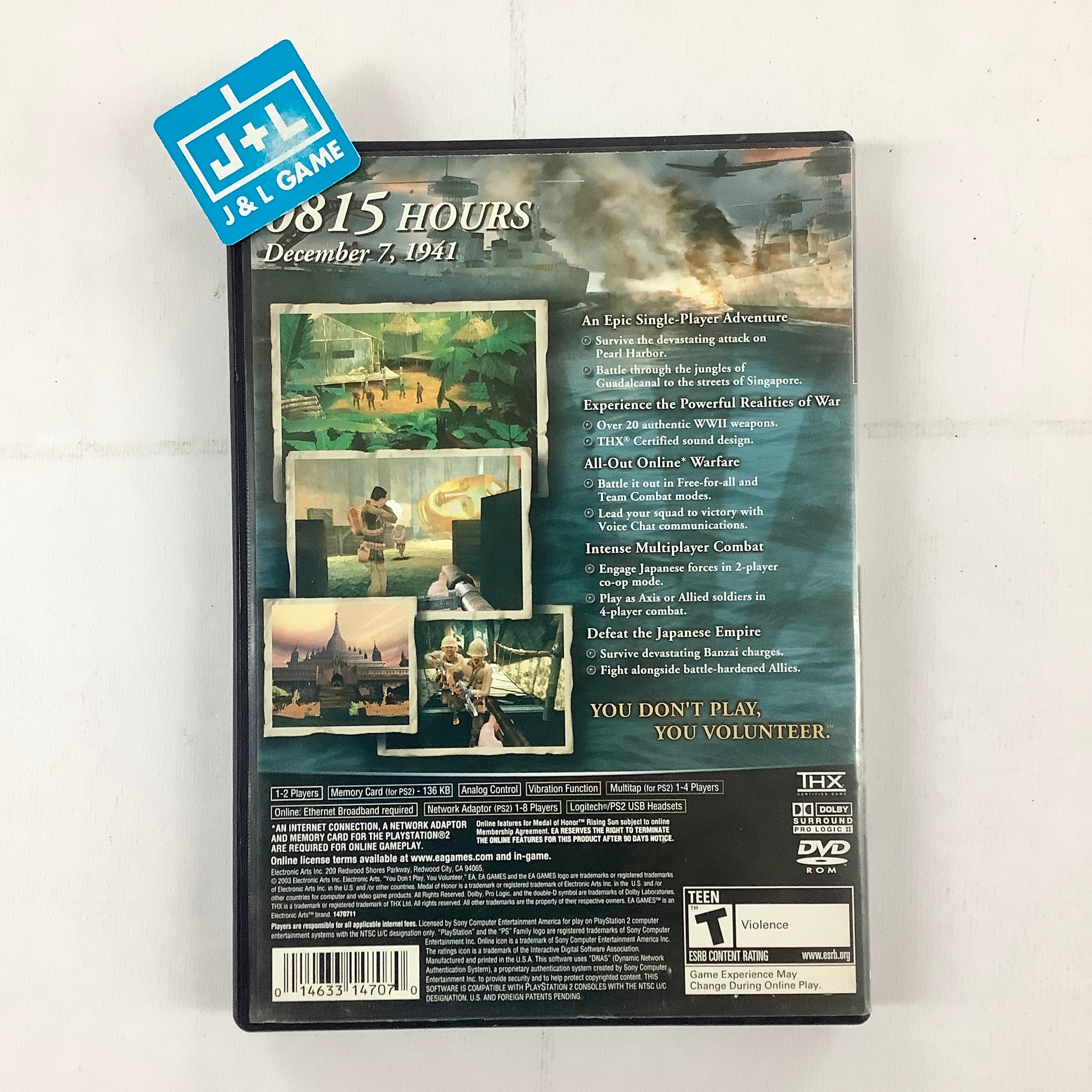 Medal of Honor: Rising Sun - (PS2) PlayStation 2 [Pre-Owned] Video Games EA Games   