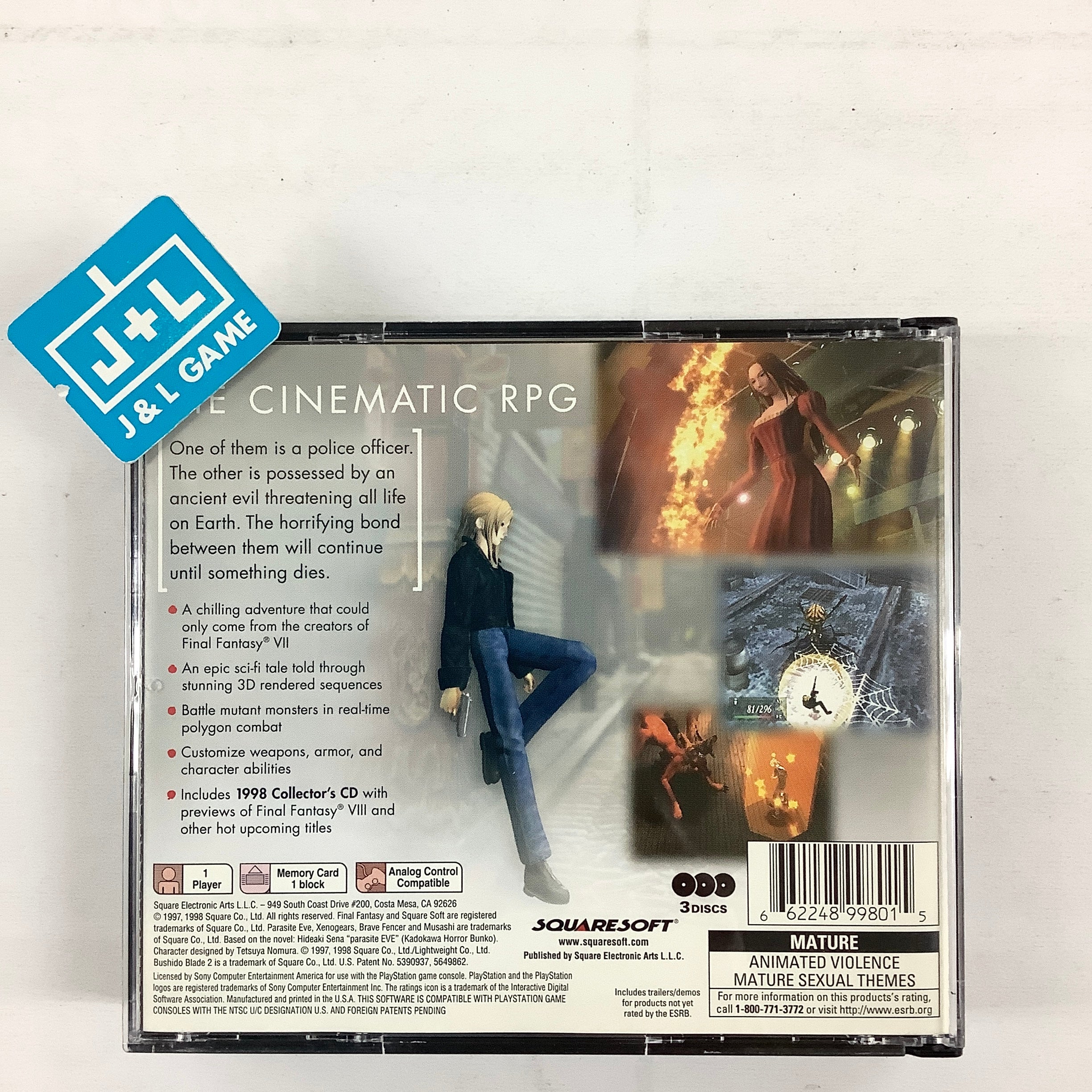 Parasite Eve - (PS1) PlayStation 1 [Pre-Owned] Video Games Square EA   