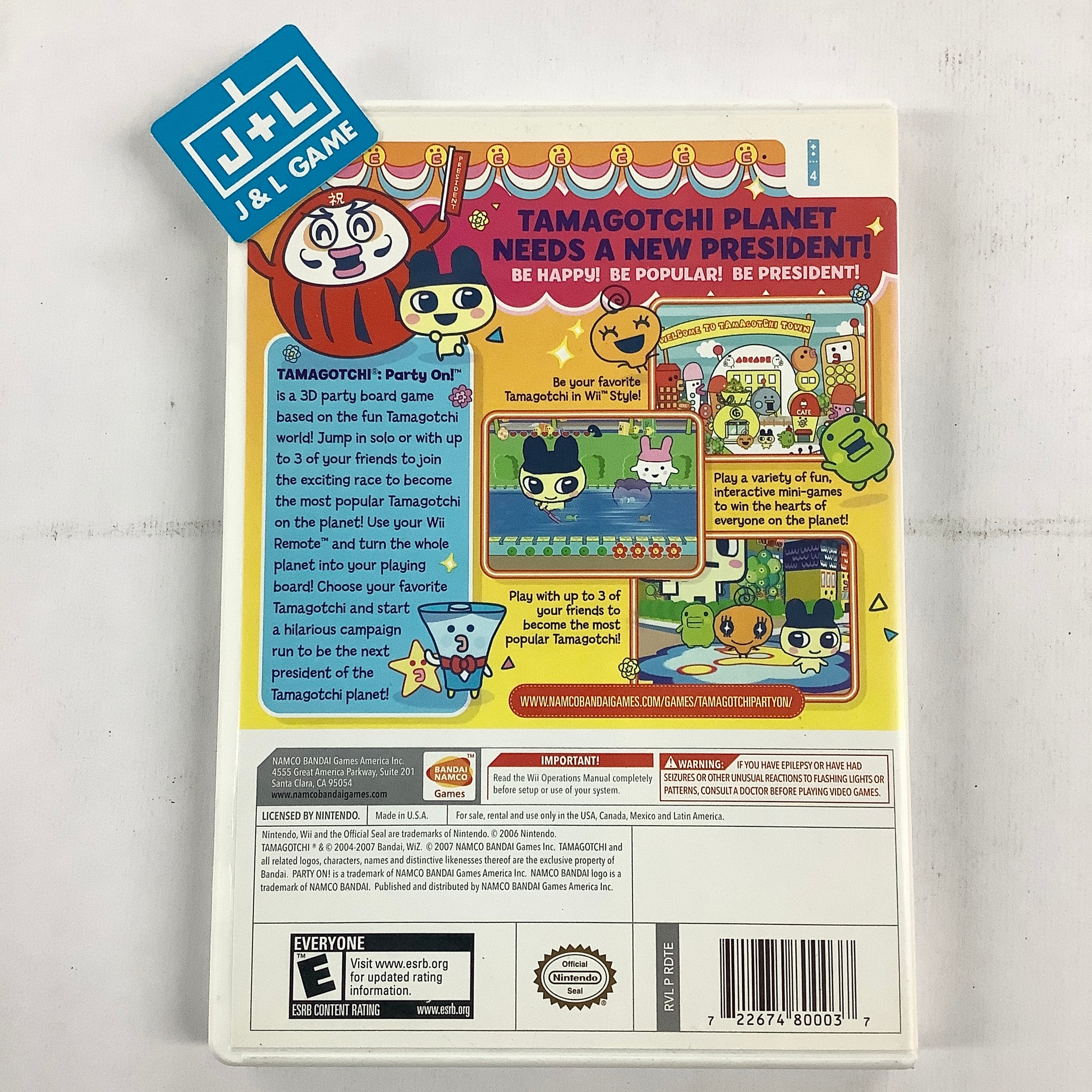 Tamagotchi Party On! - Nintendo Wii [Pre-Owned] Video Games Namco Bandai Games   