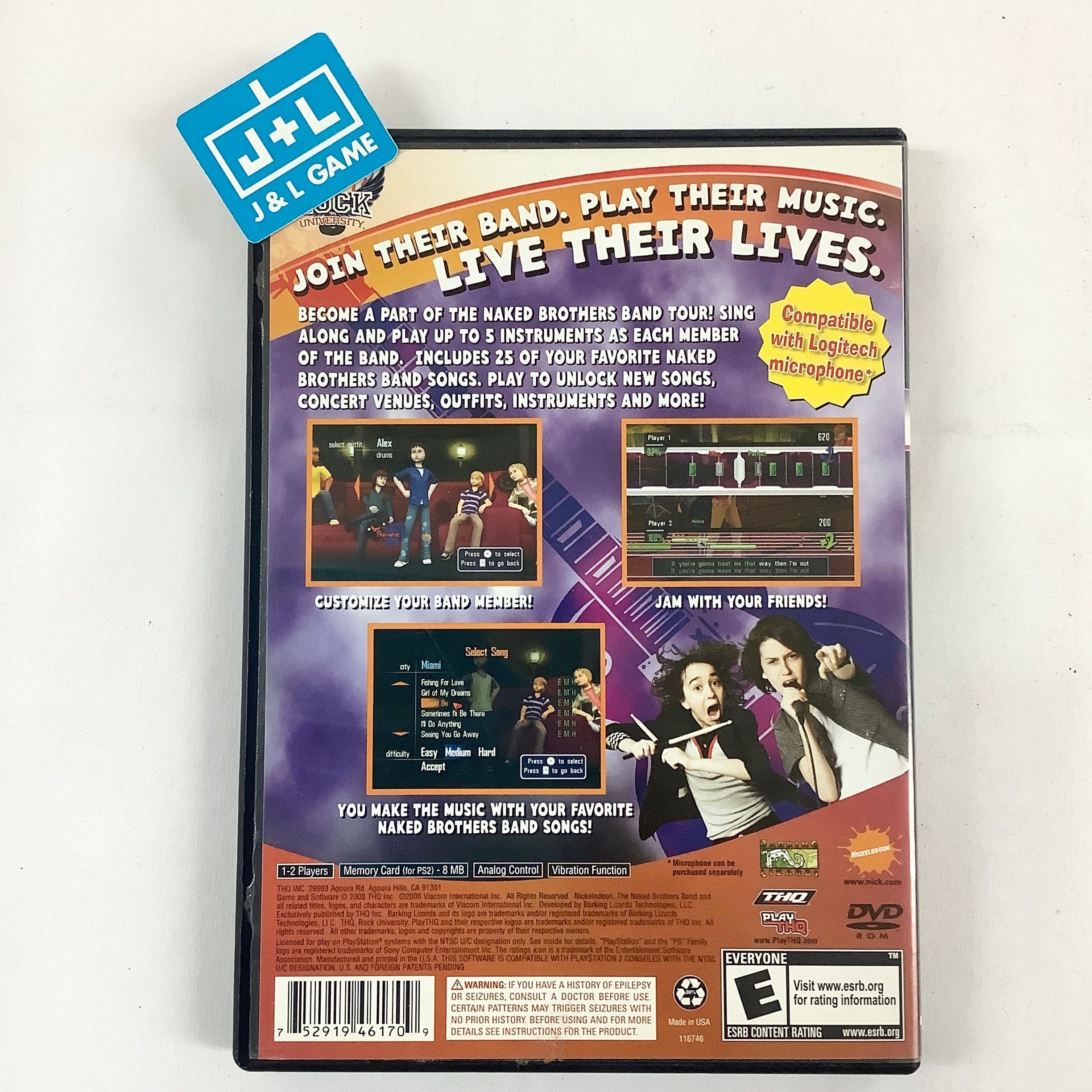 The Naked Brothers Band: The Video Game - (PS2) PlayStation 2 [Pre-Owned] Video Games THQ   