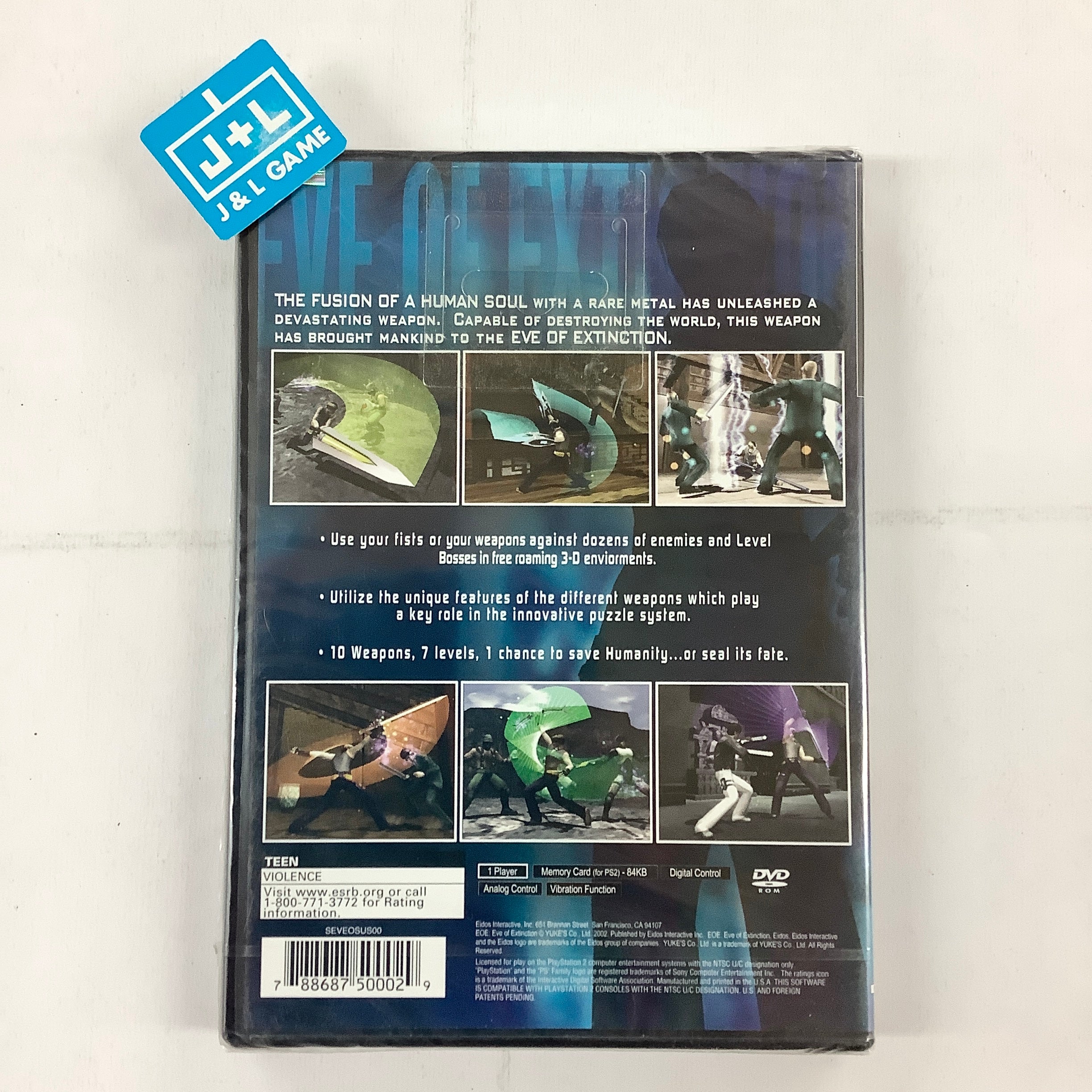 EOE: Eve of Extinction - (PS2) PlayStation 2 Video Games Eidos Interactive   