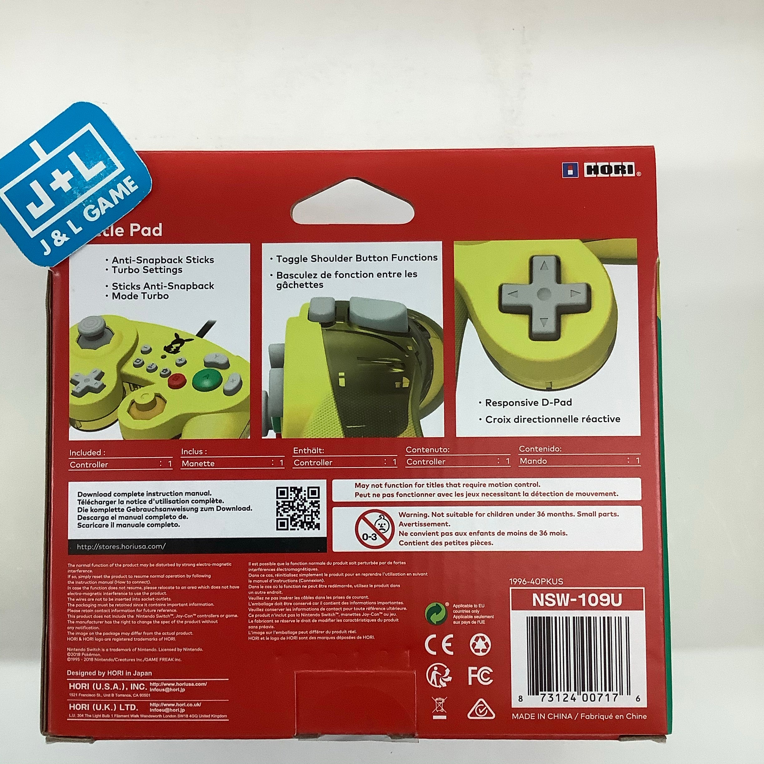 HORI Nintendo Switch Battle Pad (Pikachu) - (NSW) Nintendo Switch Accessories HORI   