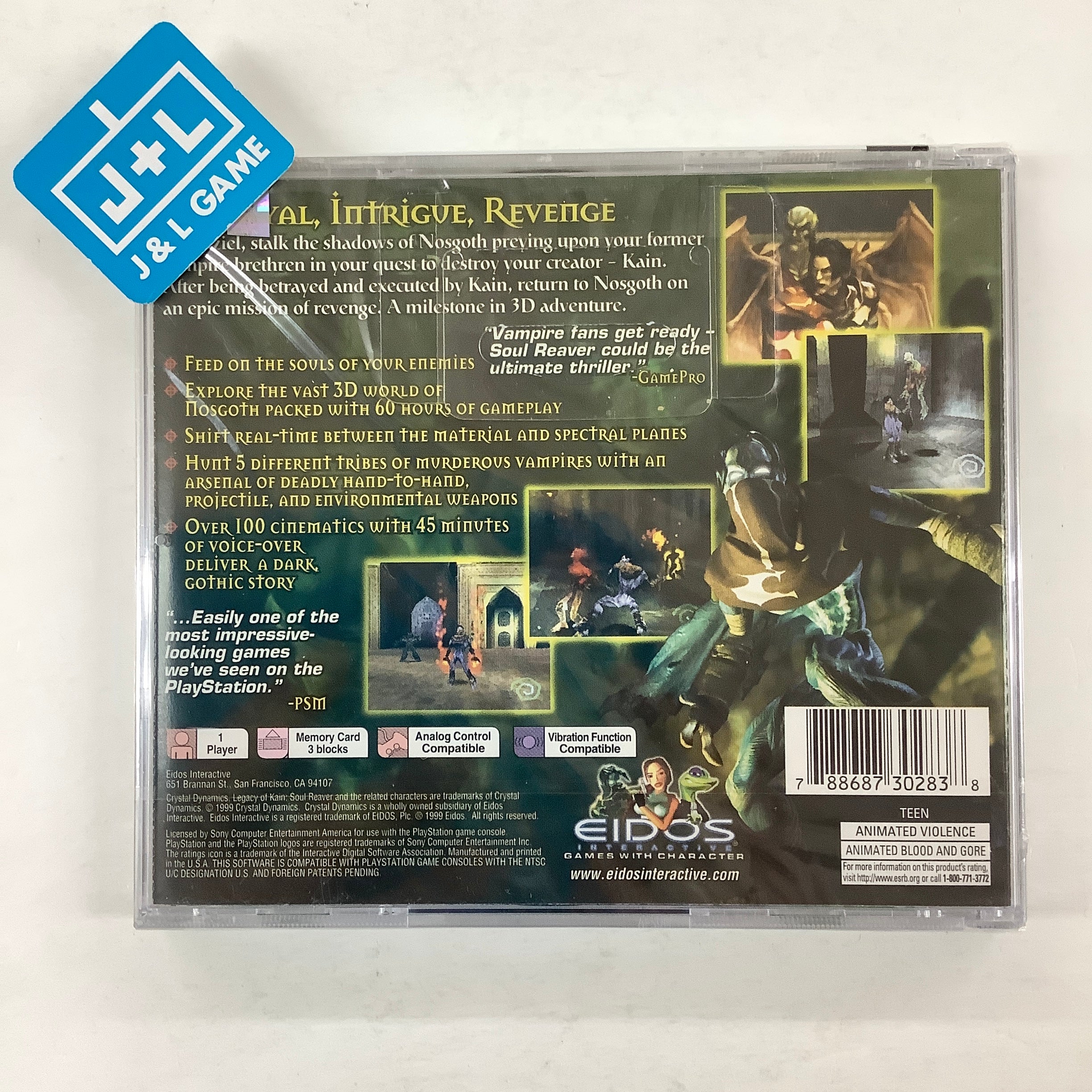 Legacy of Kain: Soul Reaver - (PS1) PlayStation 1 Video Games Eidos Interactive   