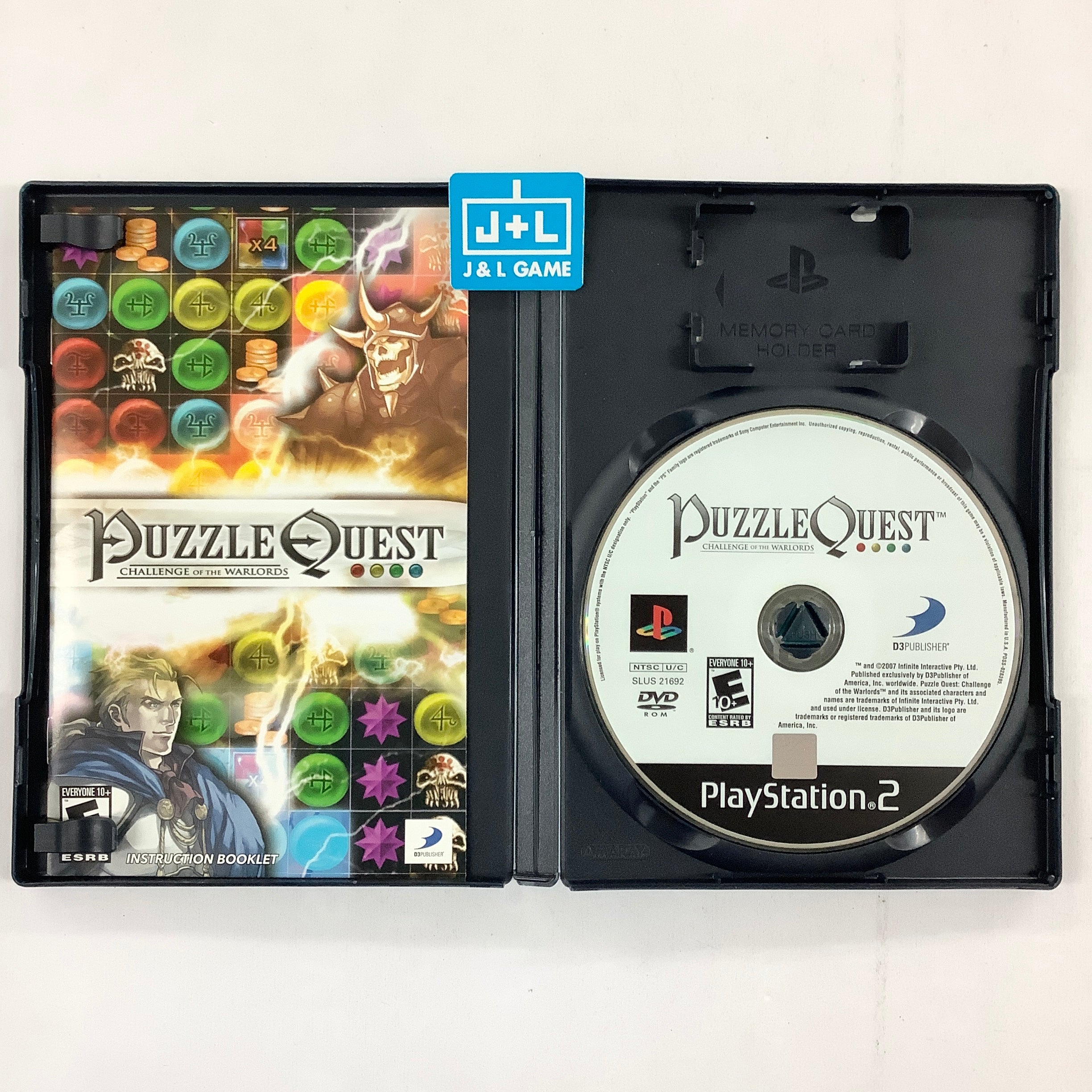 Puzzle Quest: Challenge of the Warlords - (PS2) PlayStation 2 [Pre-Owned] Video Games D3Publisher   