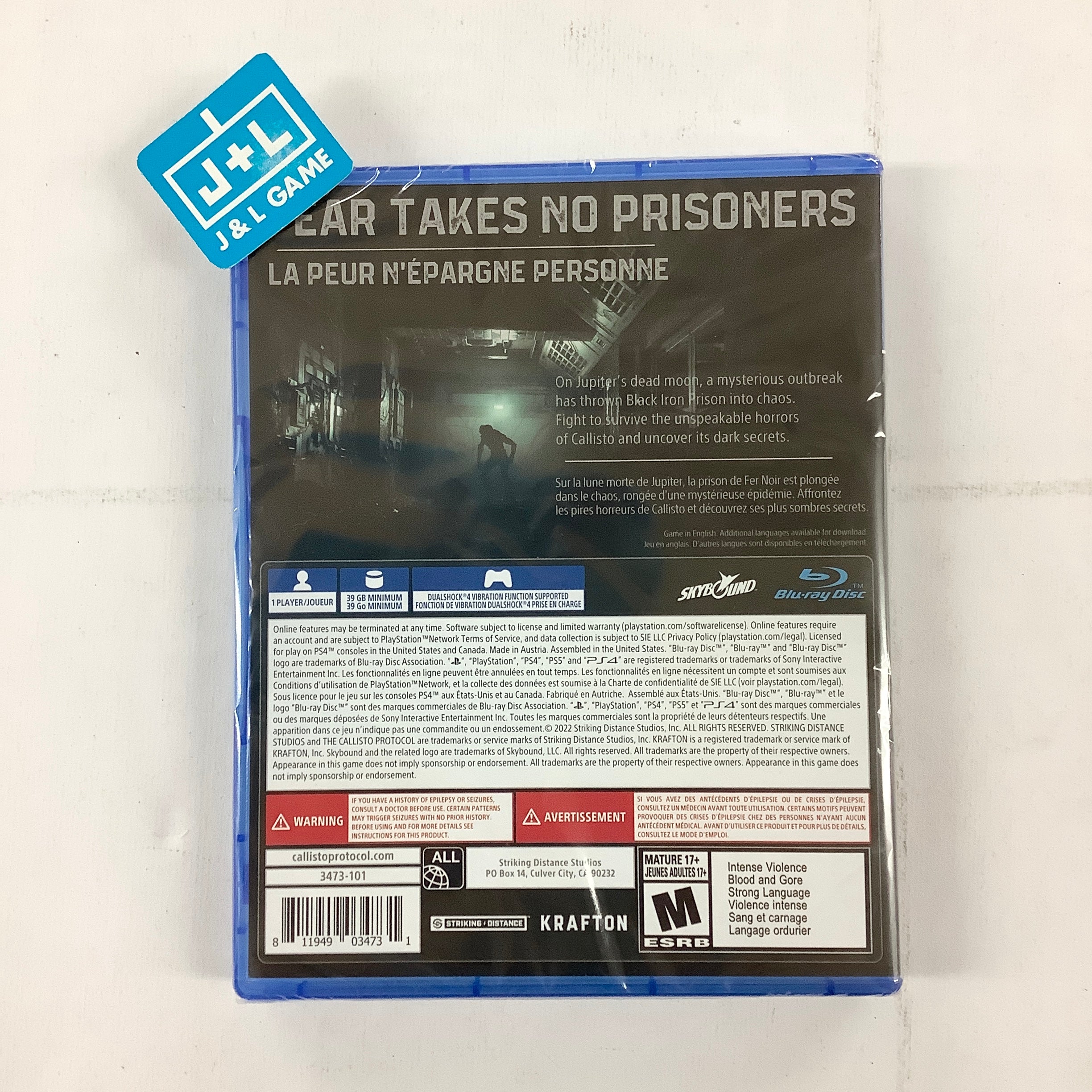 The Callisto Protocol - (PS4) PlayStation 4 Video Games Krafton   