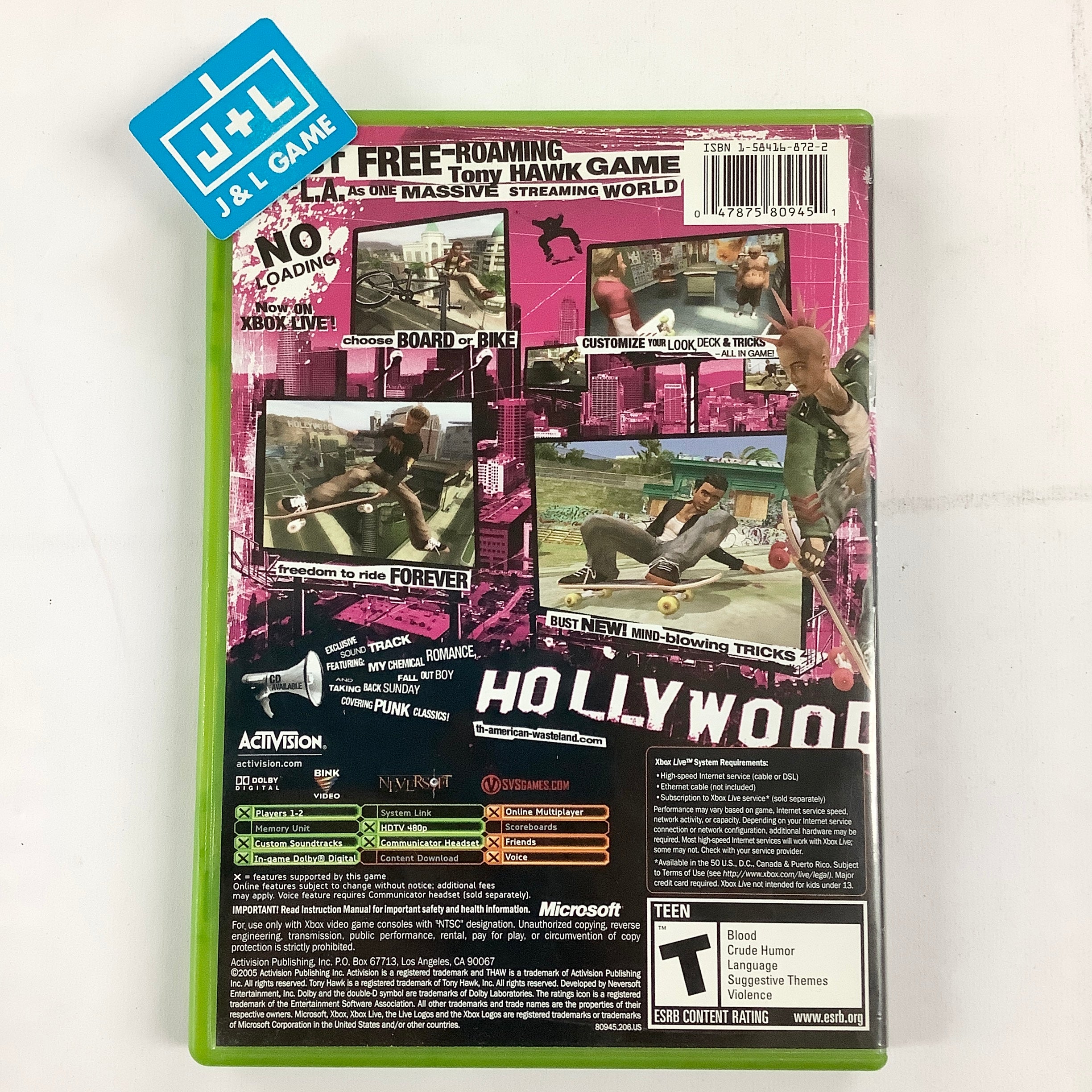 Tony Hawk's American Wasteland - (XB) Xbox [Pre-Owned] Video Games Activision   