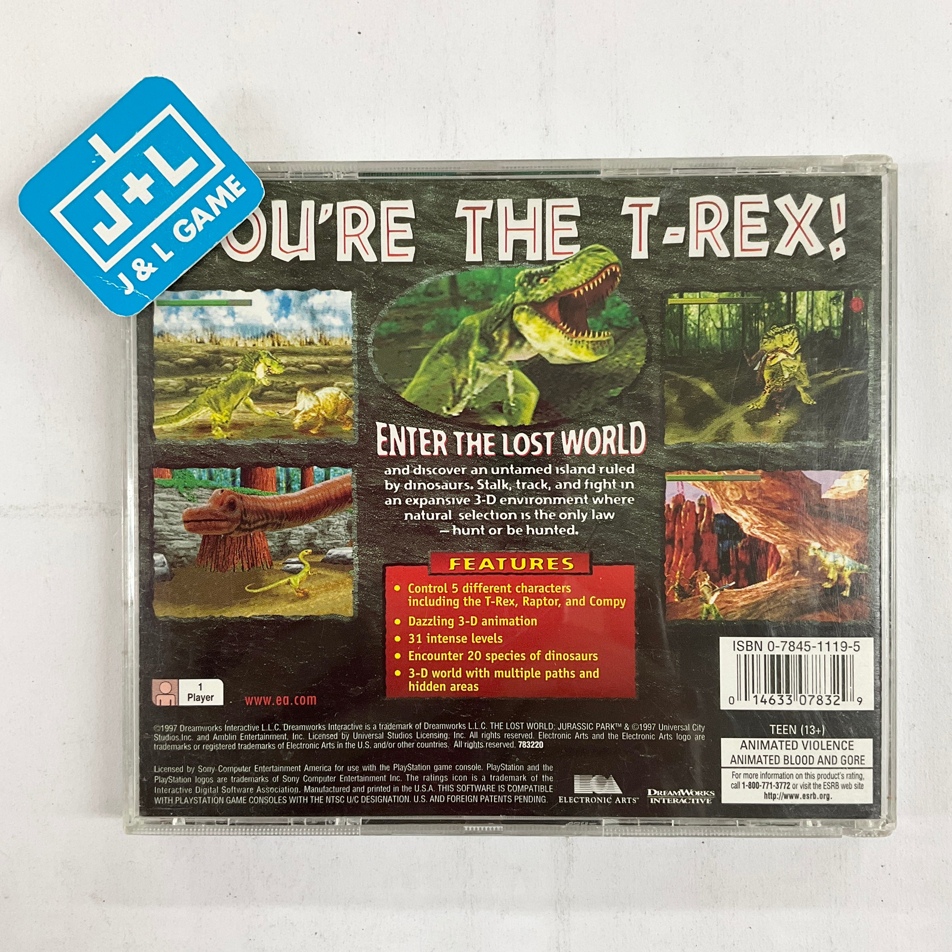The Lost World: Jurassic Park - (PS1) PlayStation 1 [Pre The Lost World: Jurassic Park - (PS1) PlayStation 1 [Pre