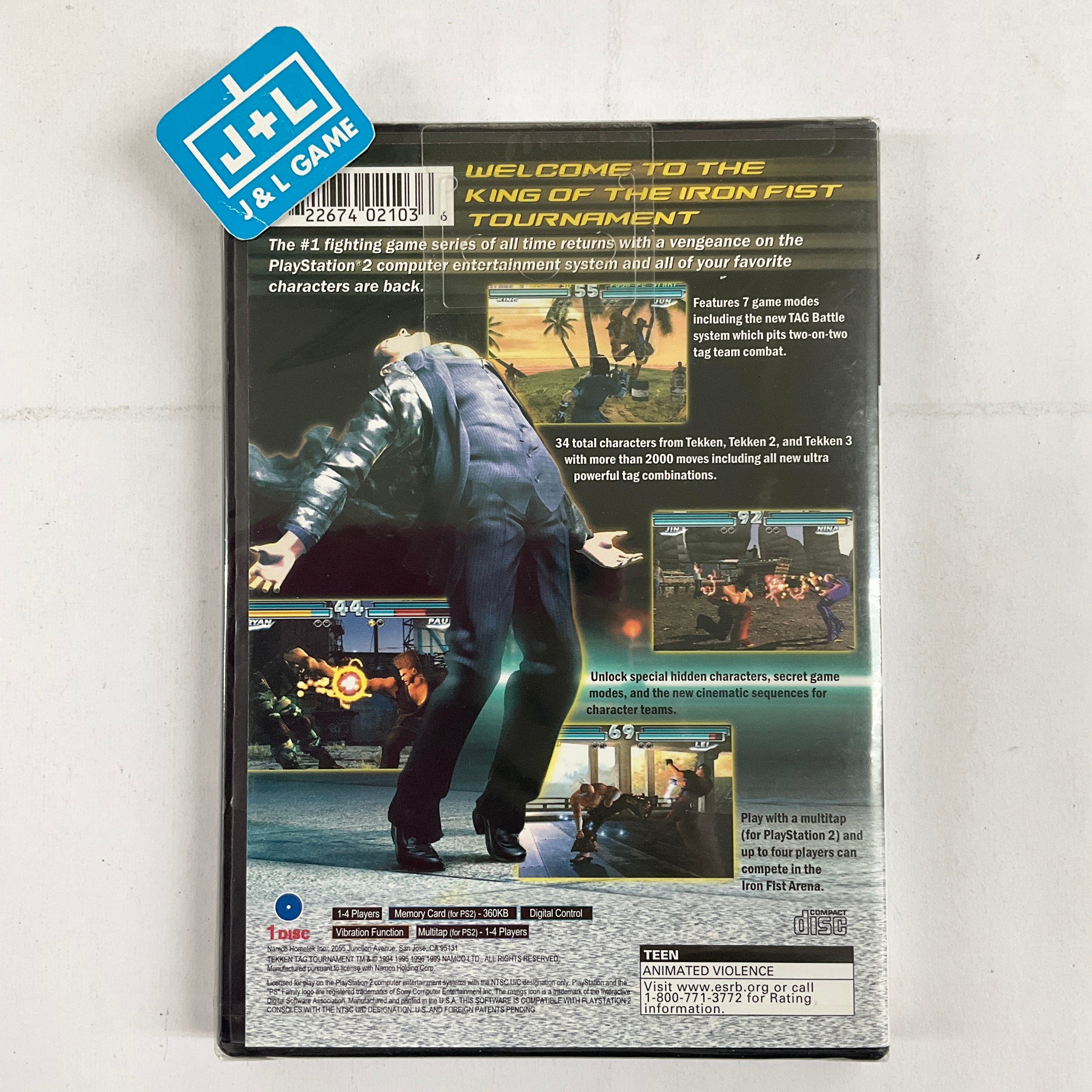 Tekken Tag Tournament - (PS2) PlayStation 2 Video Games BANDAI NAMCO Entertainment   