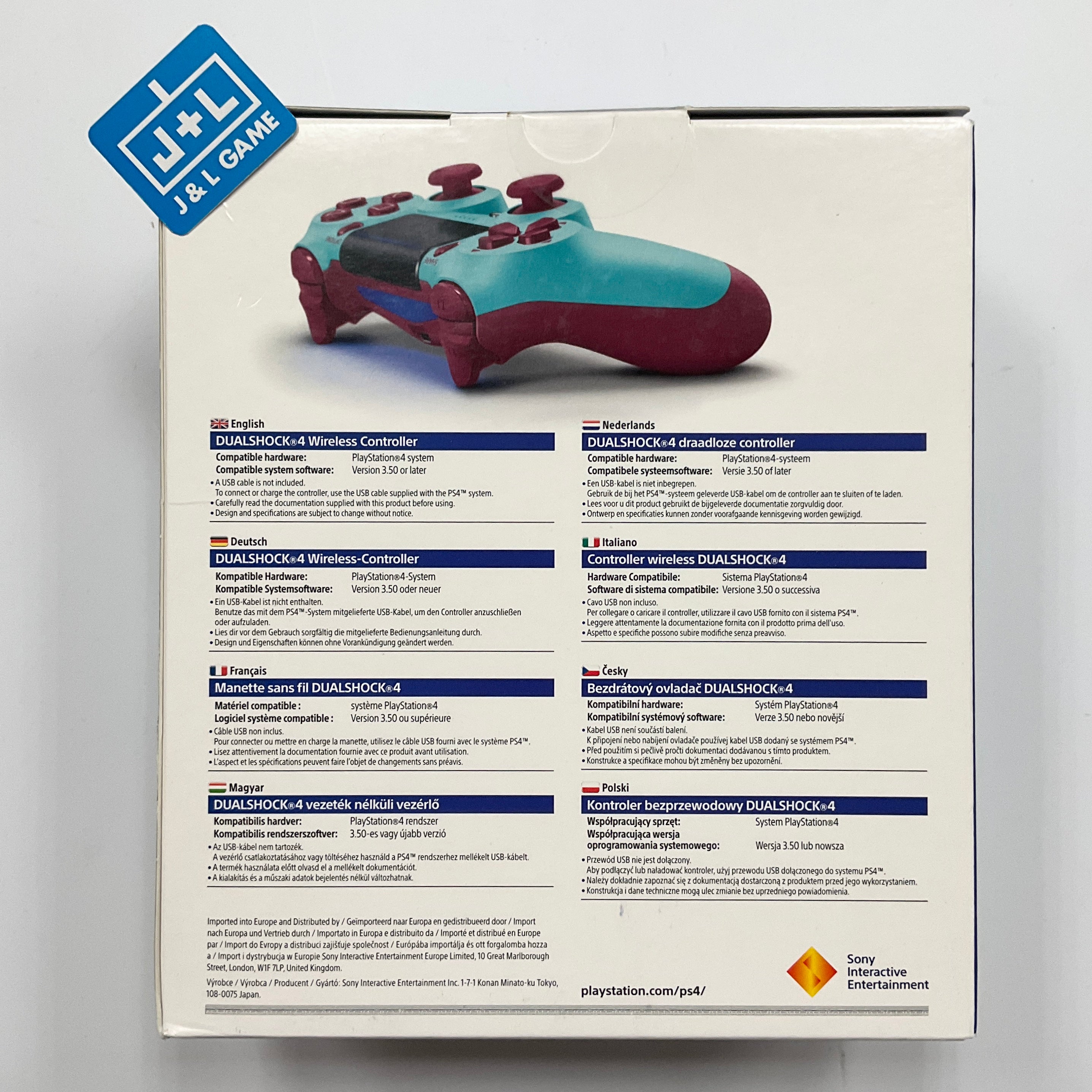 SONY DualShock 4 Wireless Controller (Berry Blue) - (PS4) PlayStation 4 (European Import) Accessories Sony   
