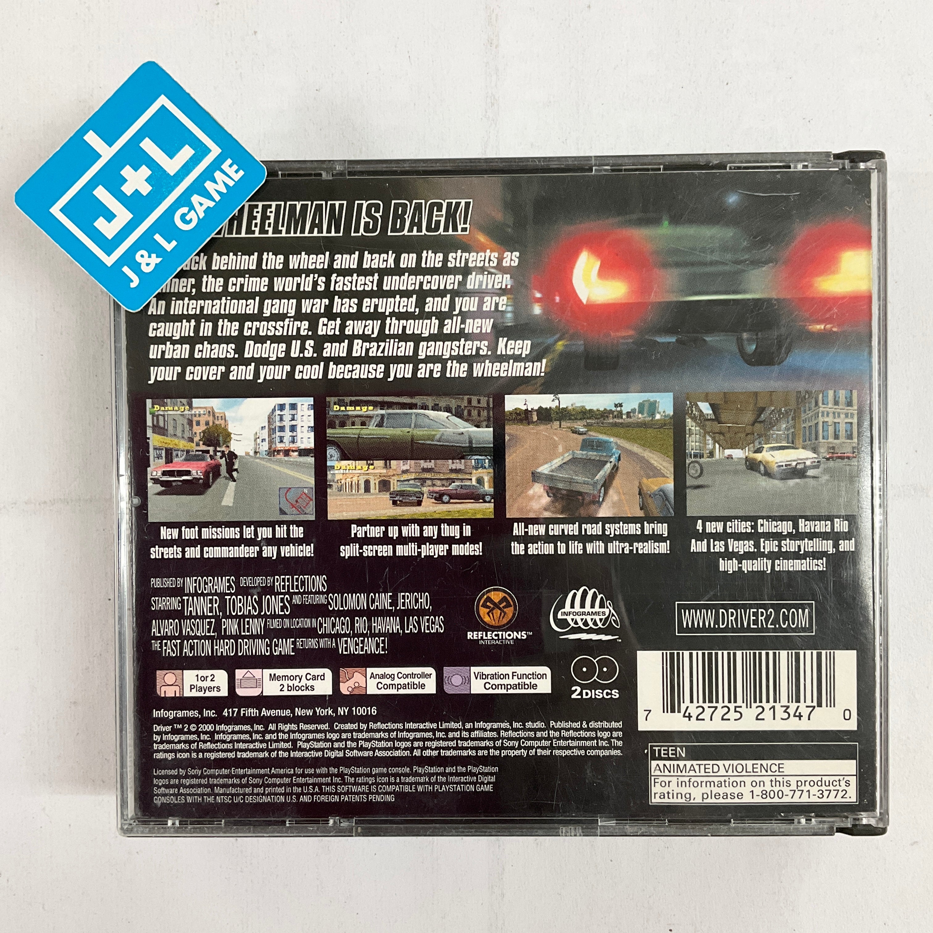 Driver 2 - (PS1) PlayStation 1 [Pre-Owned] Video Games Infogrames   