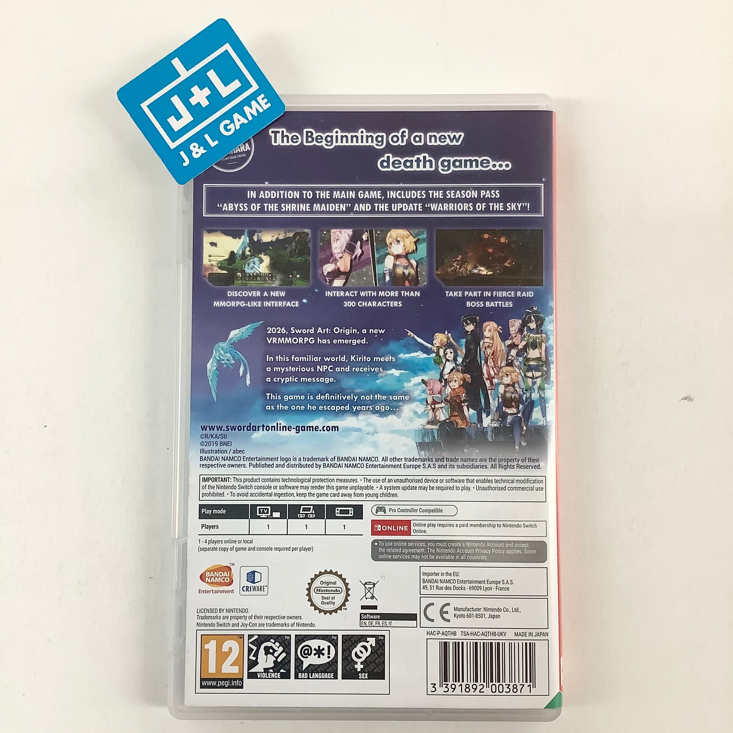 Sword Art Online: Hollow Realization Deluxe Edition - (NSW) Nintendo Switch [Pre-Owned] (European Import) Video Games Bandai Namco Entertainment   