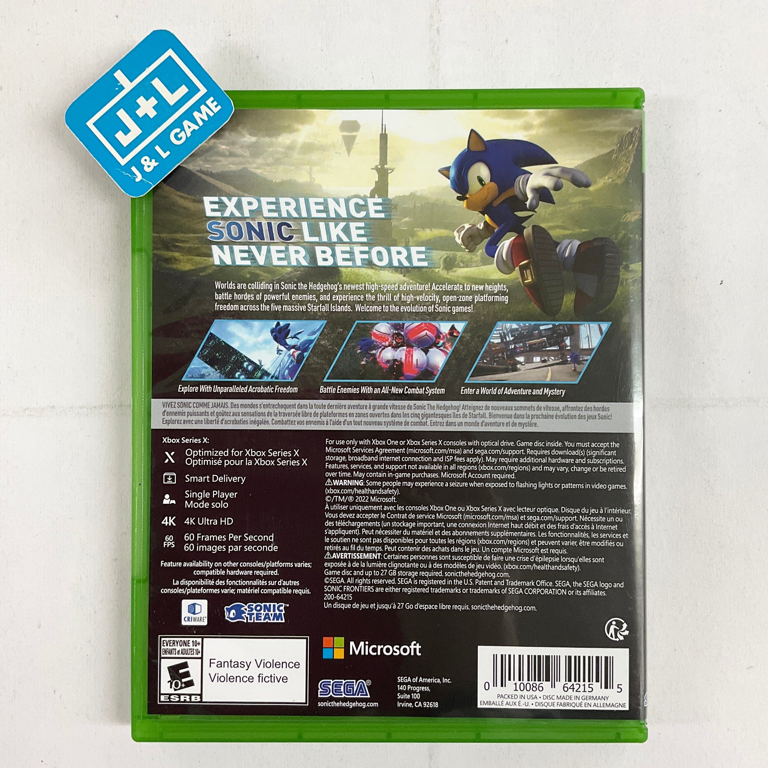 Sonic Frontiers - (XSX) Xbox Series X [Pre-Owned] Video Games SEGA   