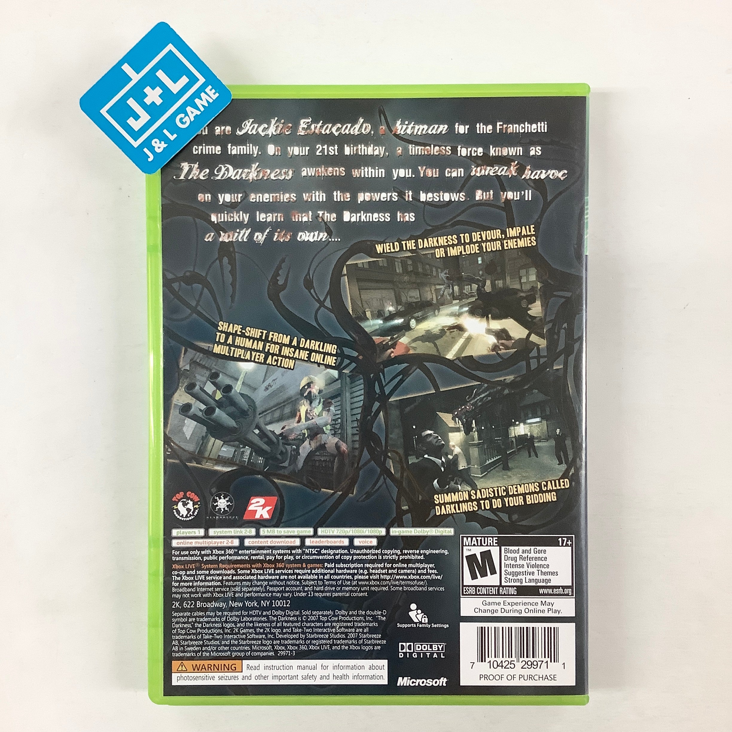 The Darkness - Xbox 360 [Pre-Owned] Video Games 2K Games   