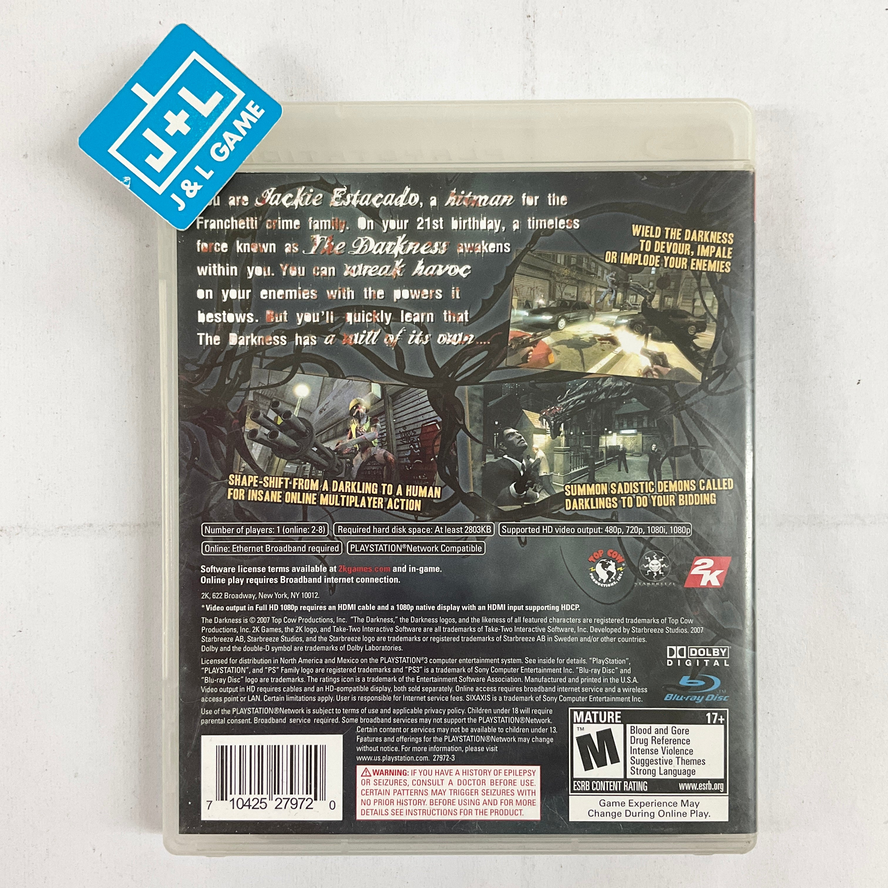 The Darkness - (PS3) PlayStation 3 [Pre-Owned] Video Games 2K Games   