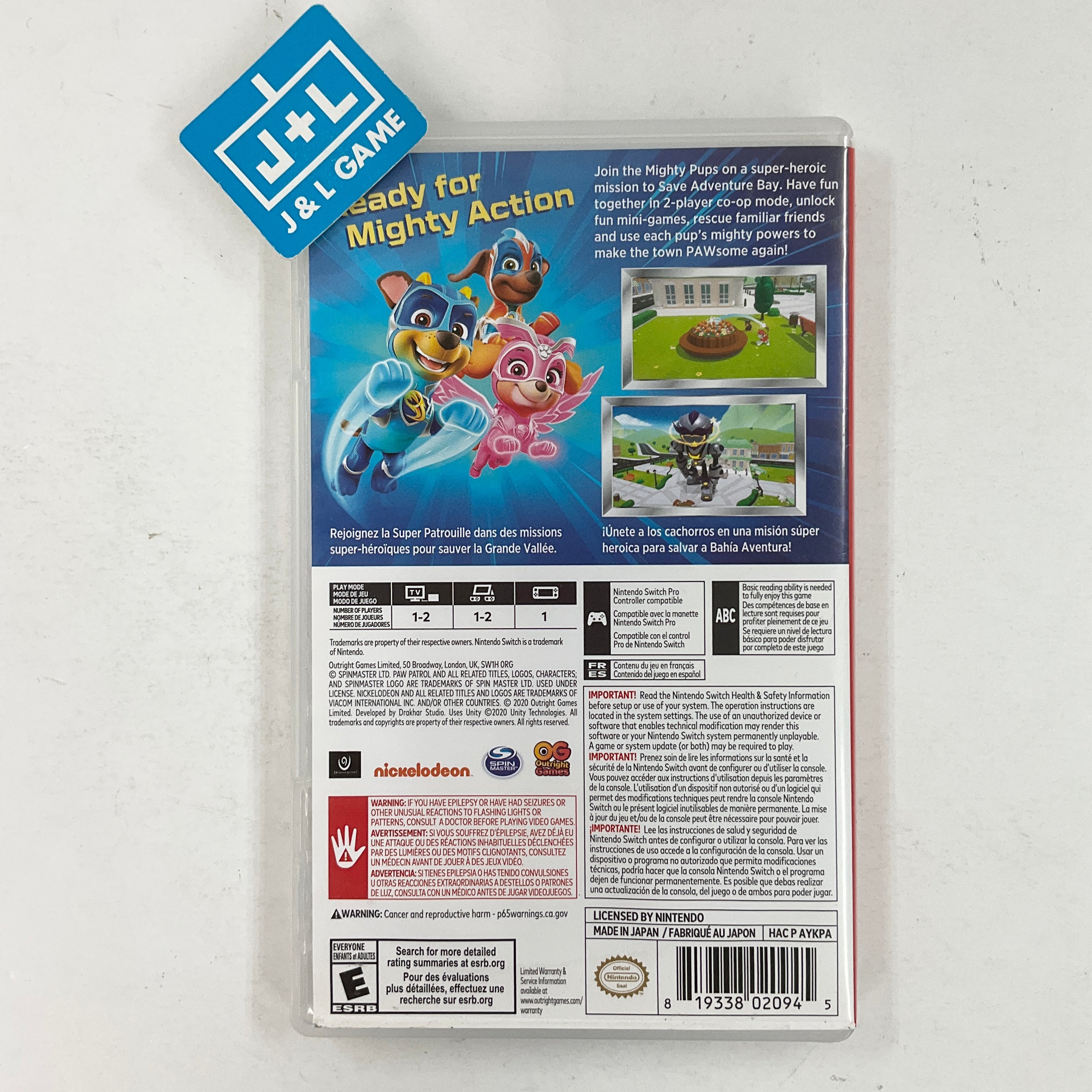 Paw Patrol: Mighty Pups - Save Adventure Bay! - (NSW) Nintendo Switch [Pre-Owned] Video Games Outright Games   