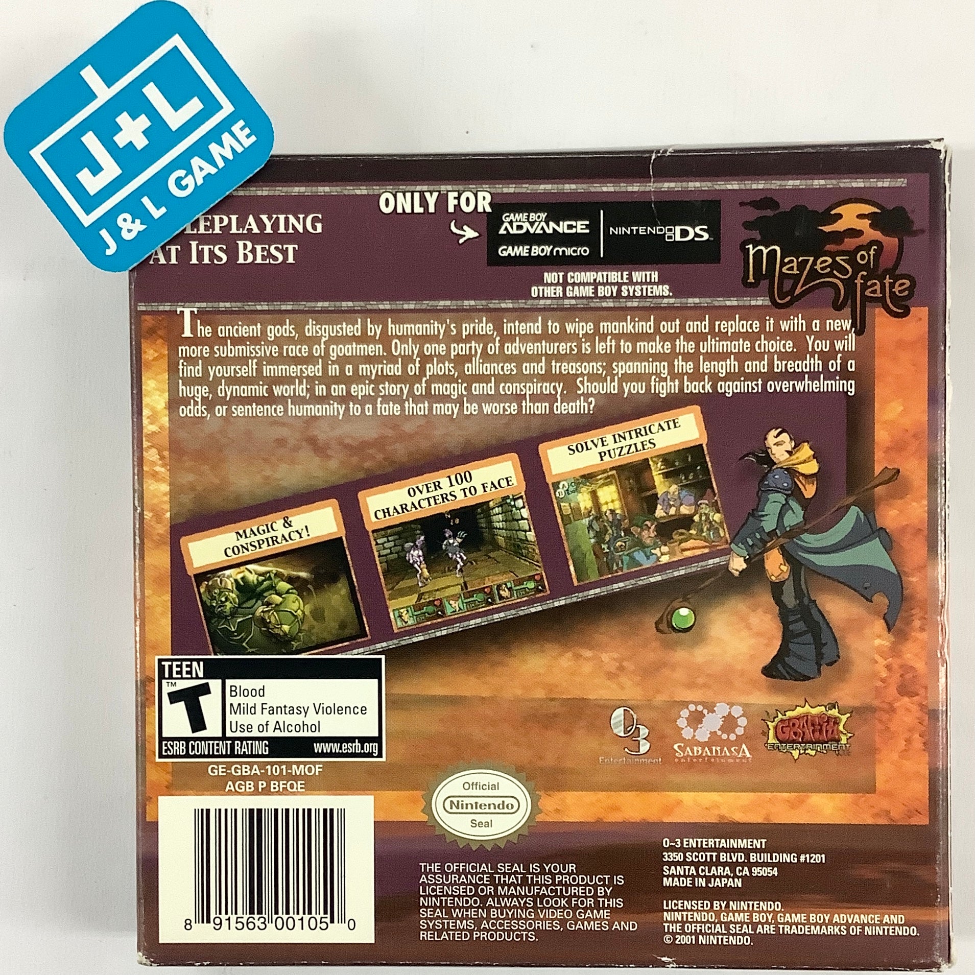 Mazes of Fate - (GBA) Game Boy Advance [Pre-Owned] Video Games O3 Entertainment   