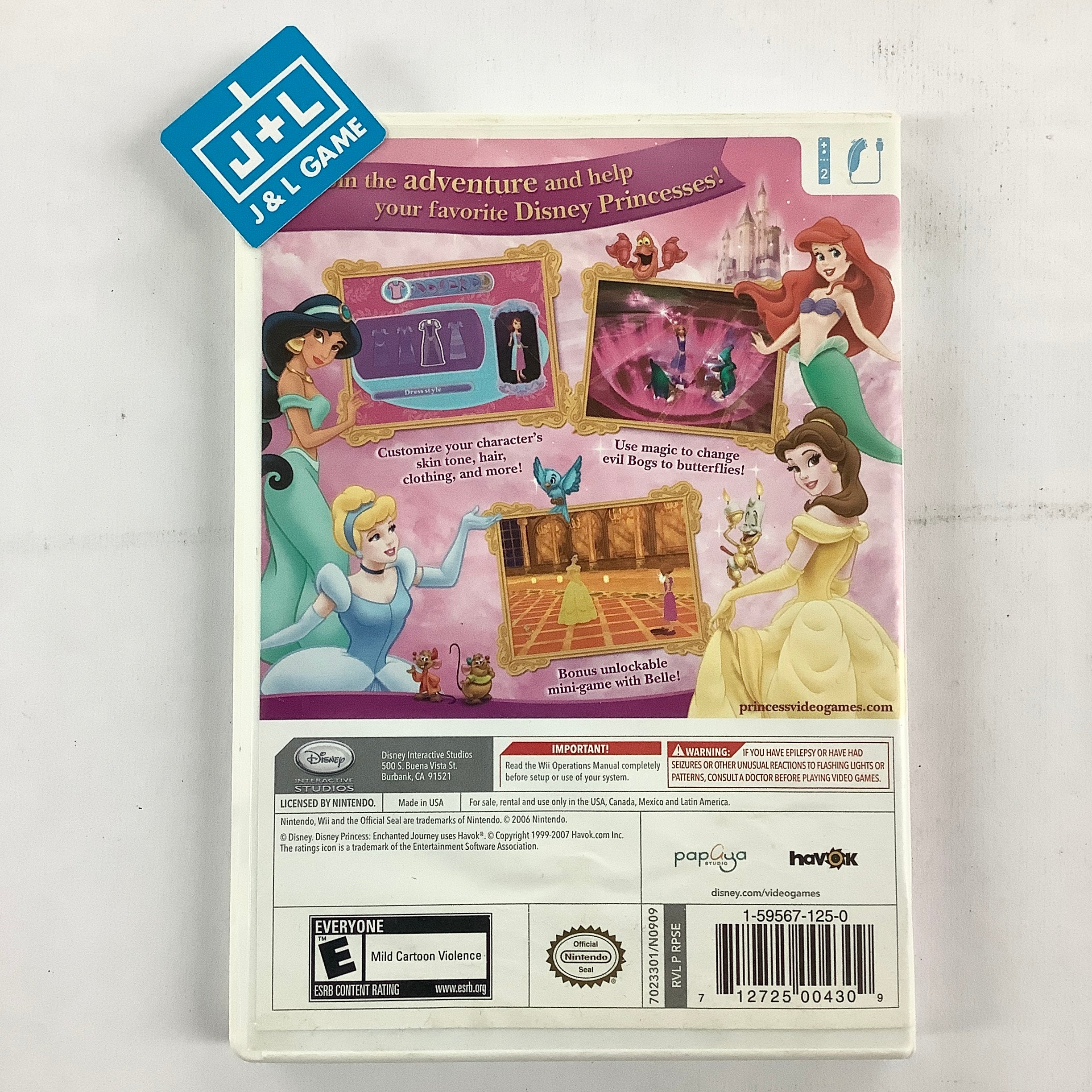Disney Princess: Enchanted Journey - Nintendo Wii [Pre-Owned] Video Games Disney Interactive Studios   
