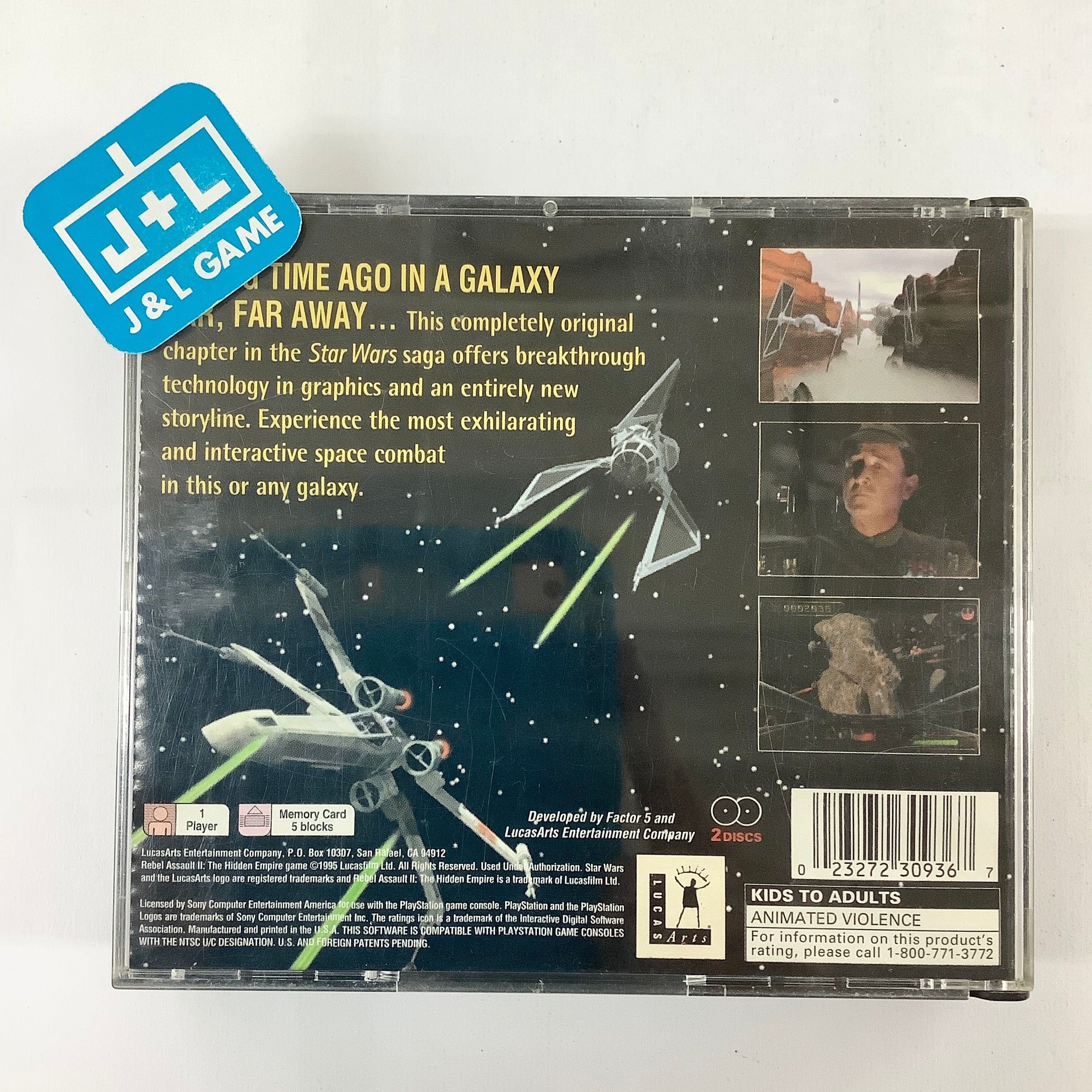 Star Wars: Rebel Assault II - The Hidden Empire - (PS1) PlayStation 1 [Pre-Owned] Video Games LucasArts   