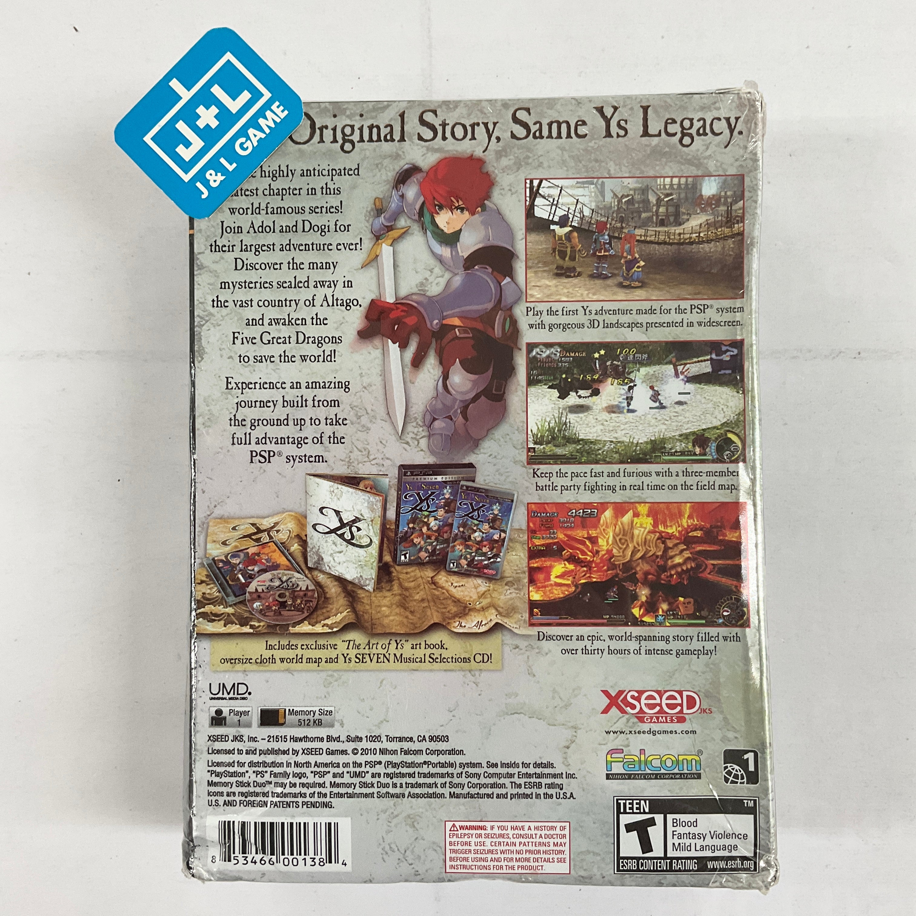 Ys Seven (Premium Edition) - Sony PSP Video Games XSEED Games   