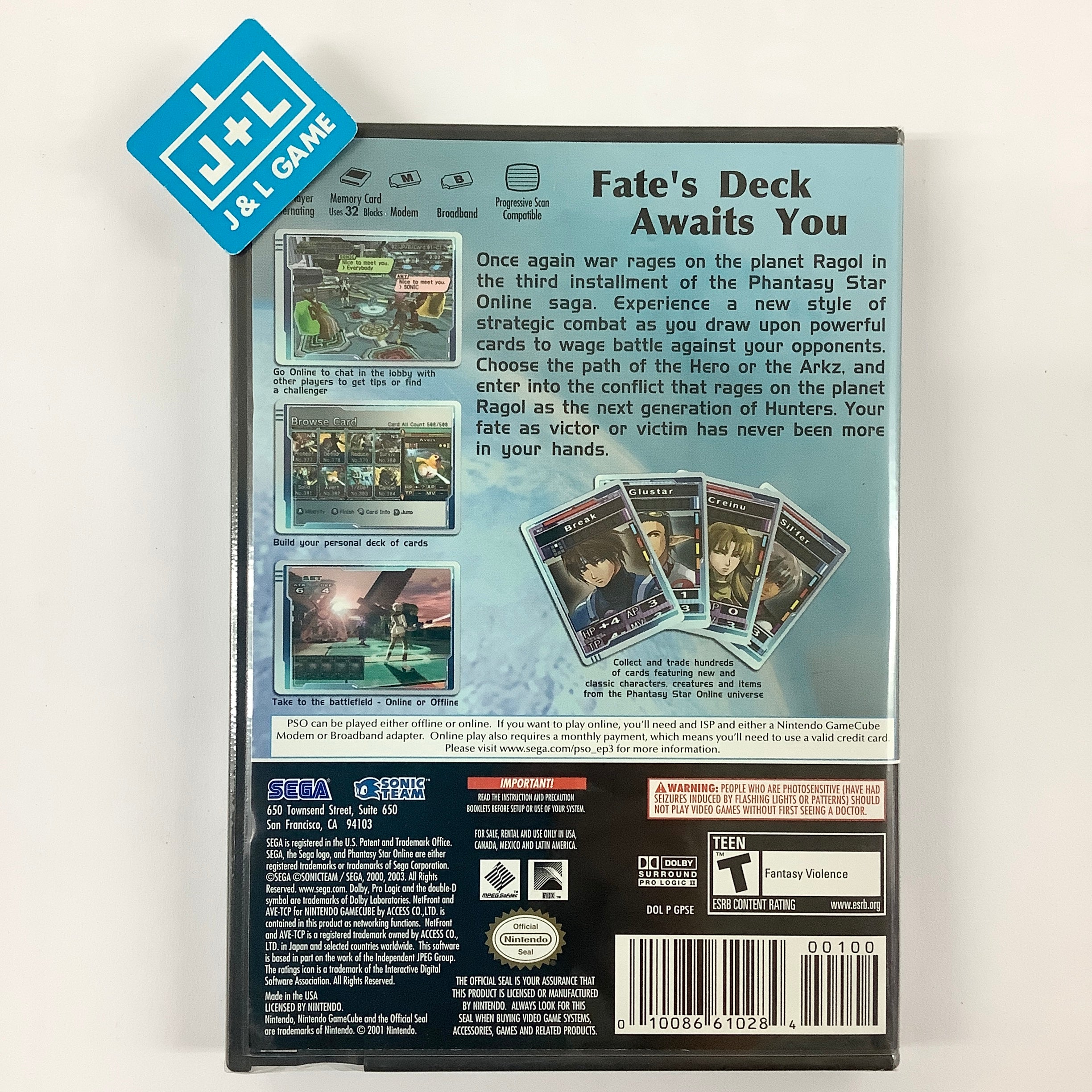 Phantasy Star Online Episode III: C.A.R.D. Revolution - (GC) GameCube Video Games Sega   