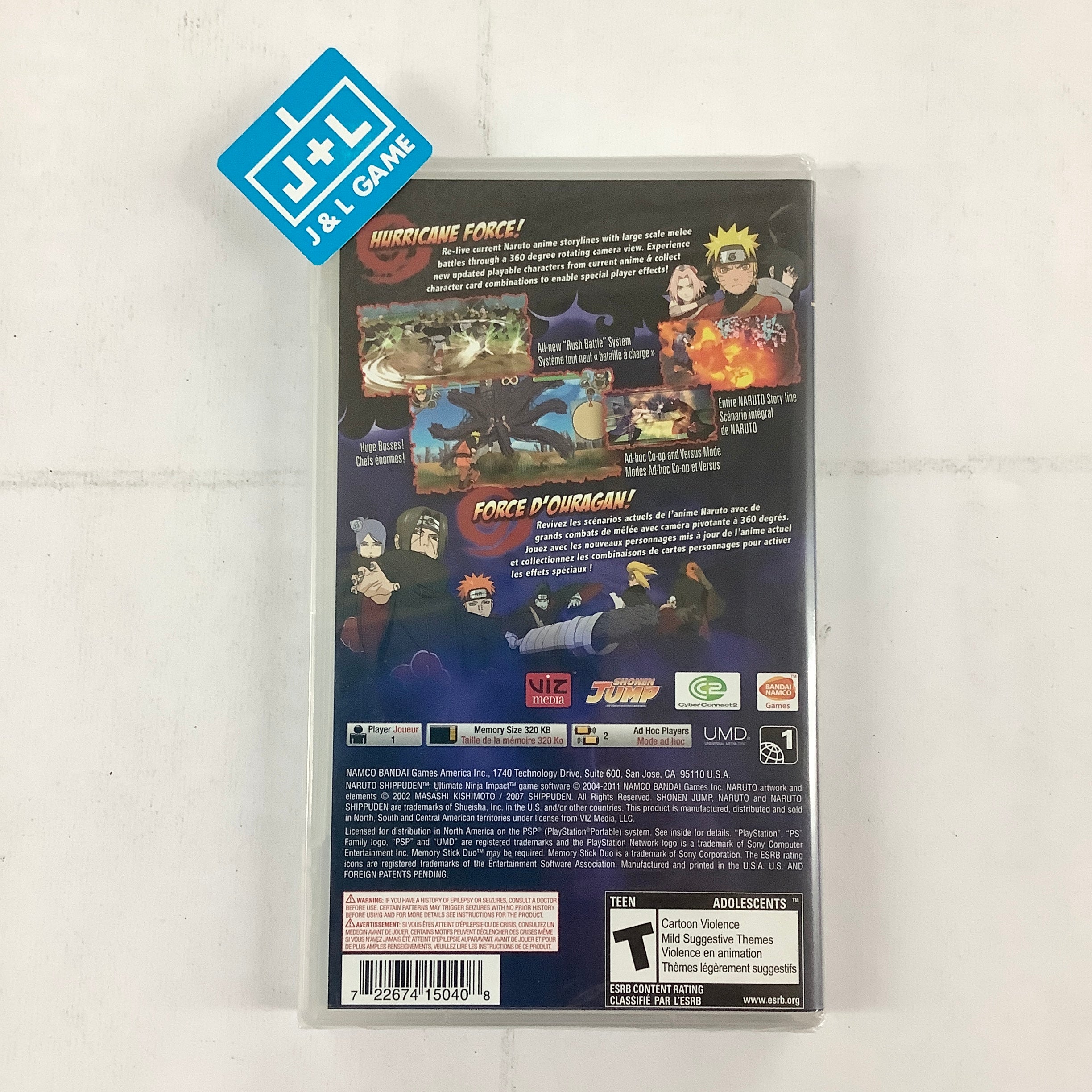 Naruto Shippuden: Ultimate Ninja Impact - Sony PSP Video Games Namco Bandai Games   