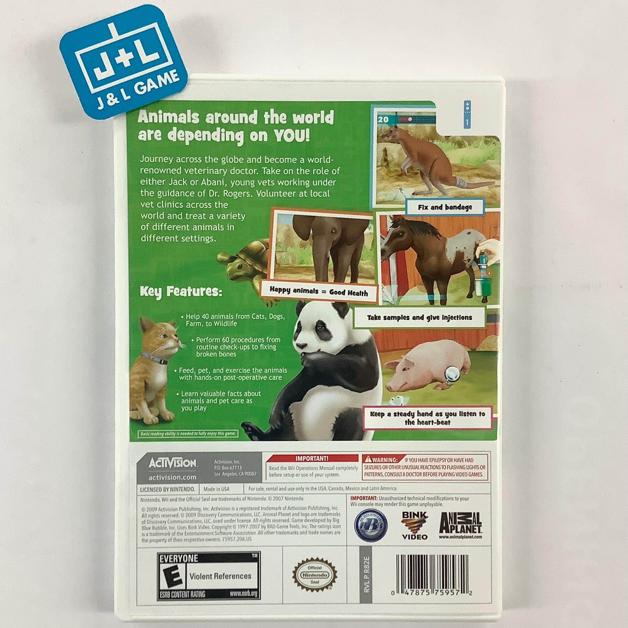 Animal Planet: Vet Life - Nintendo Wii [Pre-Owned] Video Games ACTIVISION   