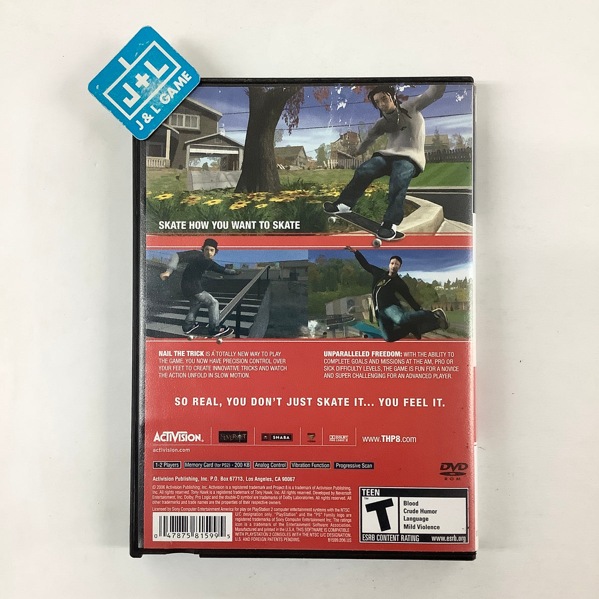 TONY HAWK'S PROJECT 8 / PS2 - Jeux vidéo TONY HAWK'S PROJECT 8 / PS2 - Jeux vidéo