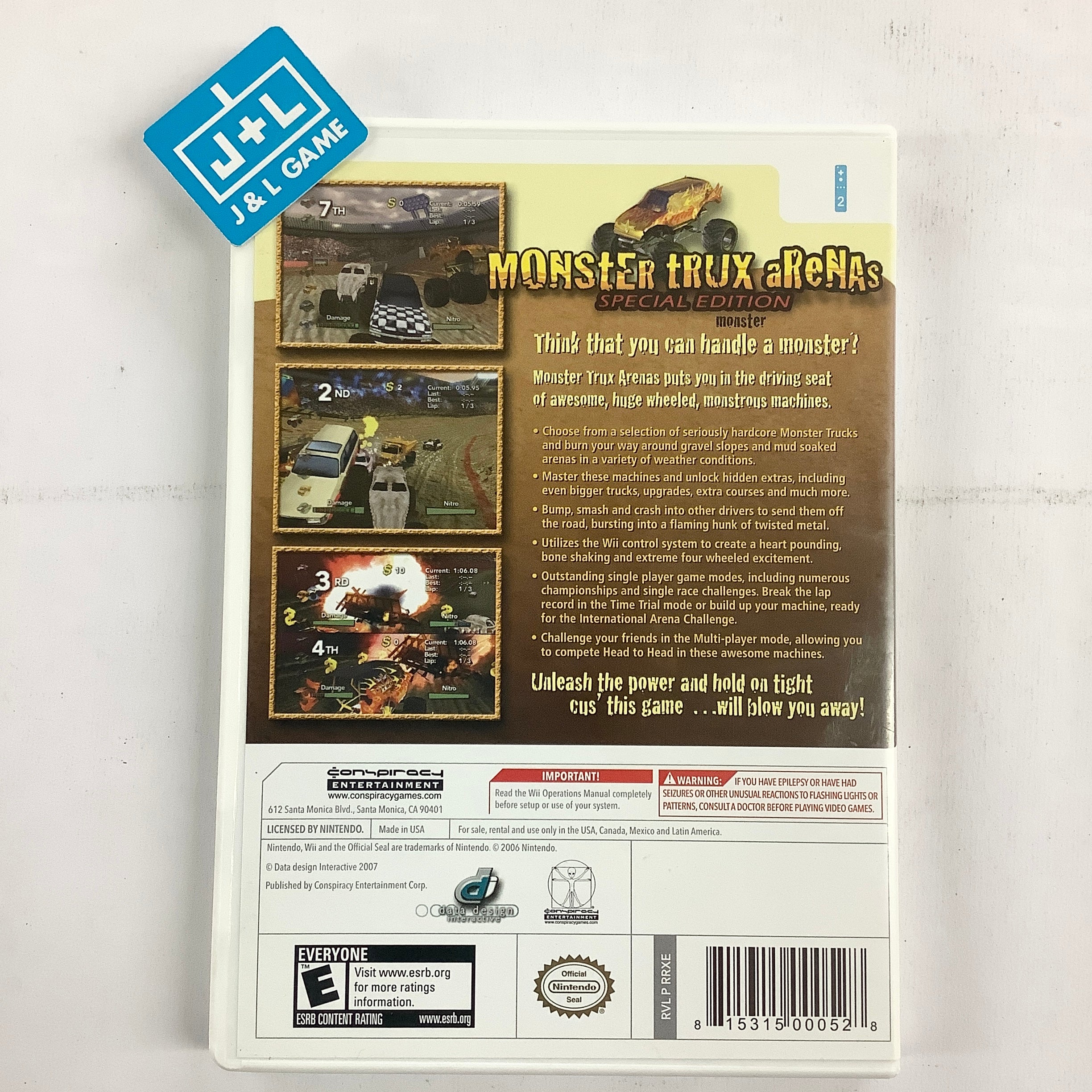 Monster Trux Arenas: Special Edition - Nintendo Wii [Pre-Owned] Video Games Conspiracy Entertainment   