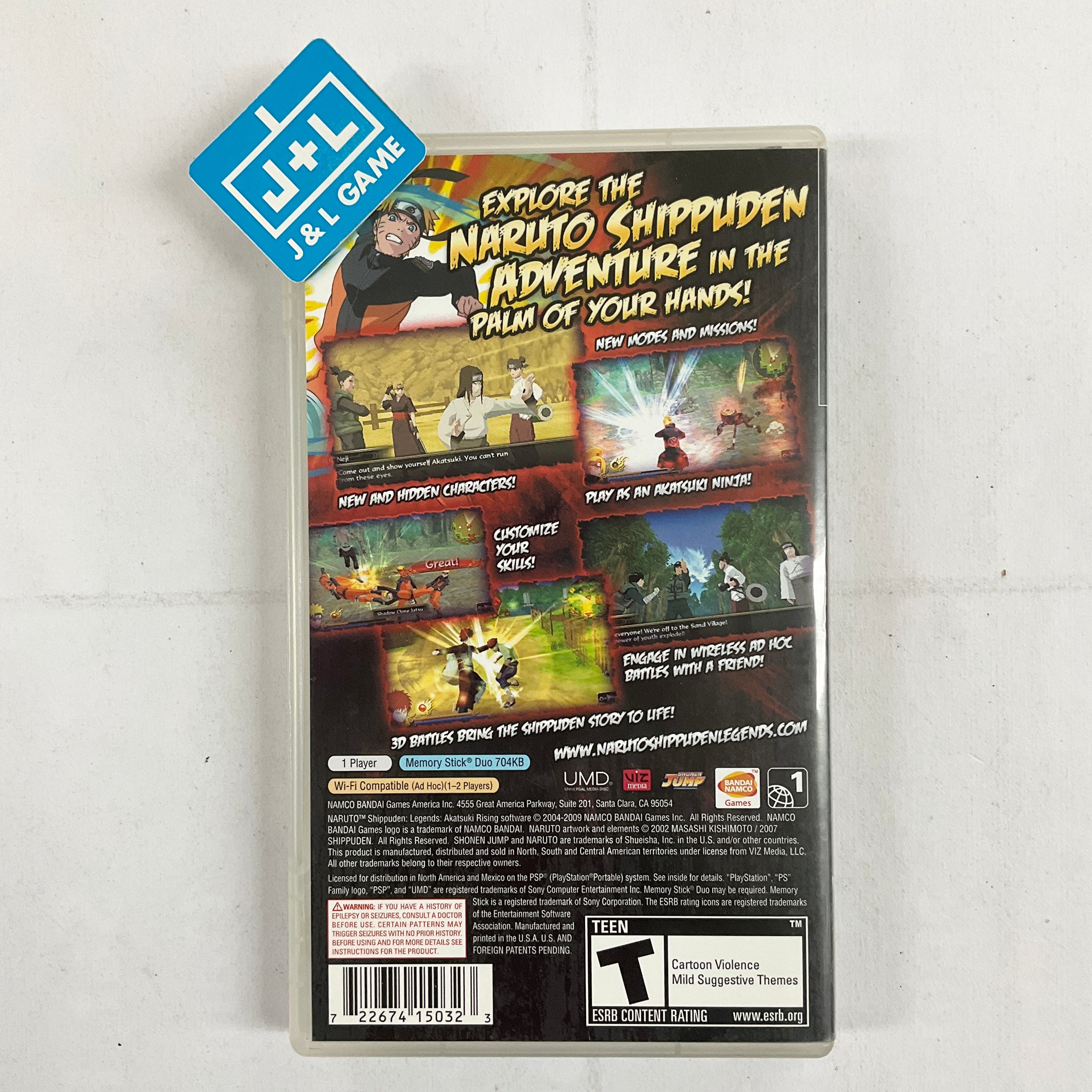 Naruto Shippuden: Legends: Akatsuki Rising - Sony PSP [Pre-Owned] Video Games Namco Bandai Games   
