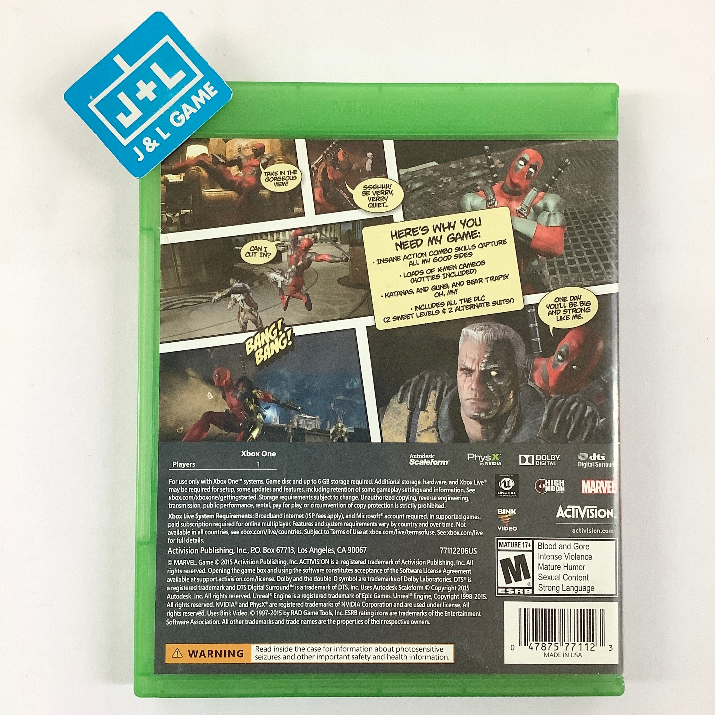 Deadpool - (XB1) Xbox One [Pre-Owned] Video Games Activision   