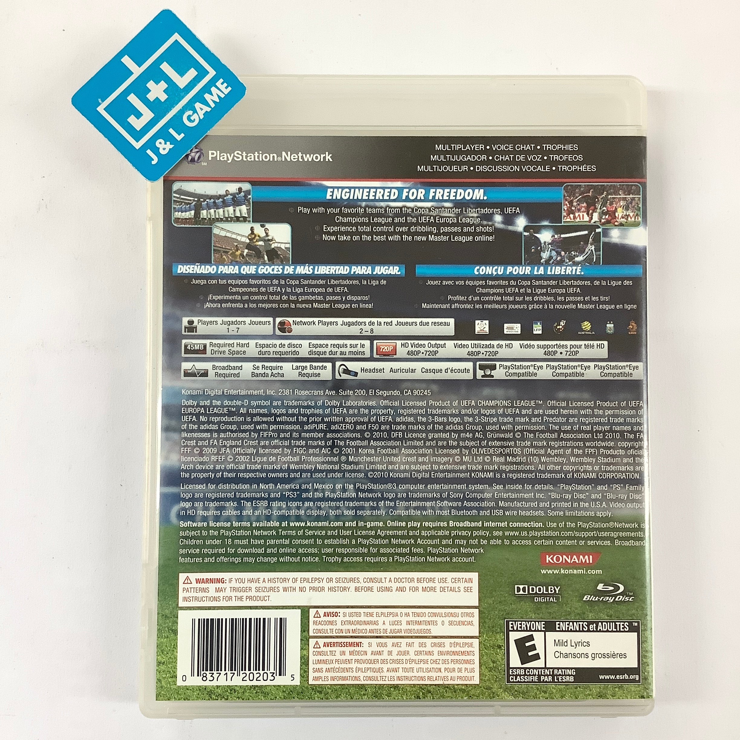 Pro Evolution Soccer 2011 - (PS3) PlayStation 3 [Pre-Owned] Video Games Konami   