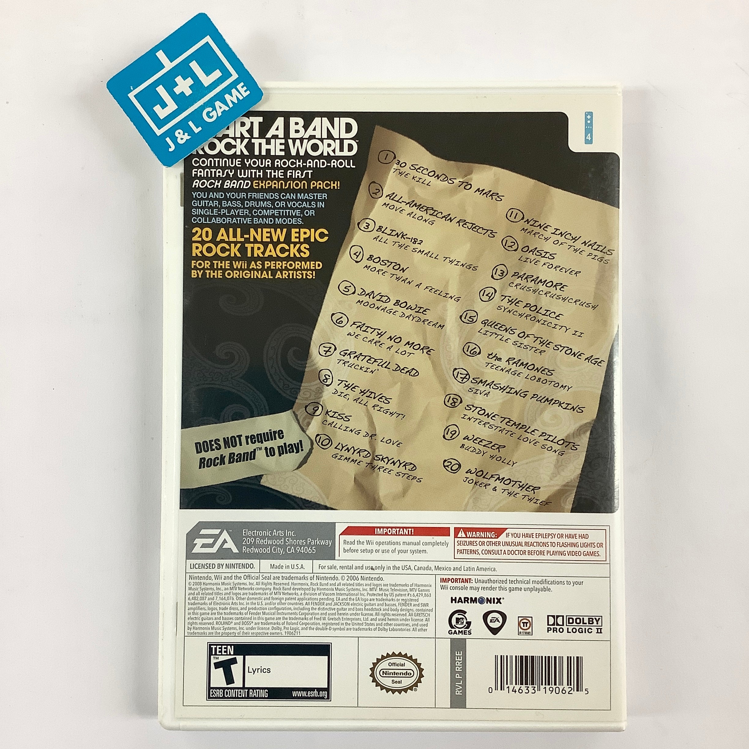 Rock Band Track Pack: Volume 1 - Nintendo Wii [Pre-Owned] Video Games MTV Games   