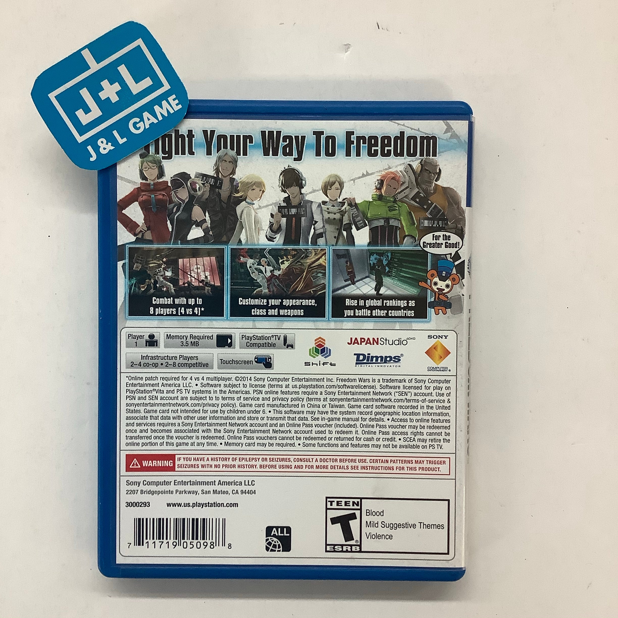 Freedom Wars - (PSV) PlayStation Vita [Pre-Owned] Video Games SCEA   