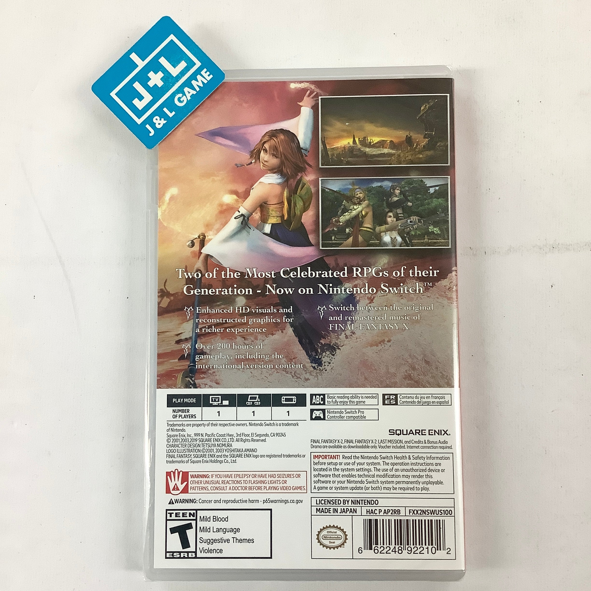 Final Fantasy X / X-2 HD Remaster - (NSW) Nintendo Switch Video Games Square Enix   