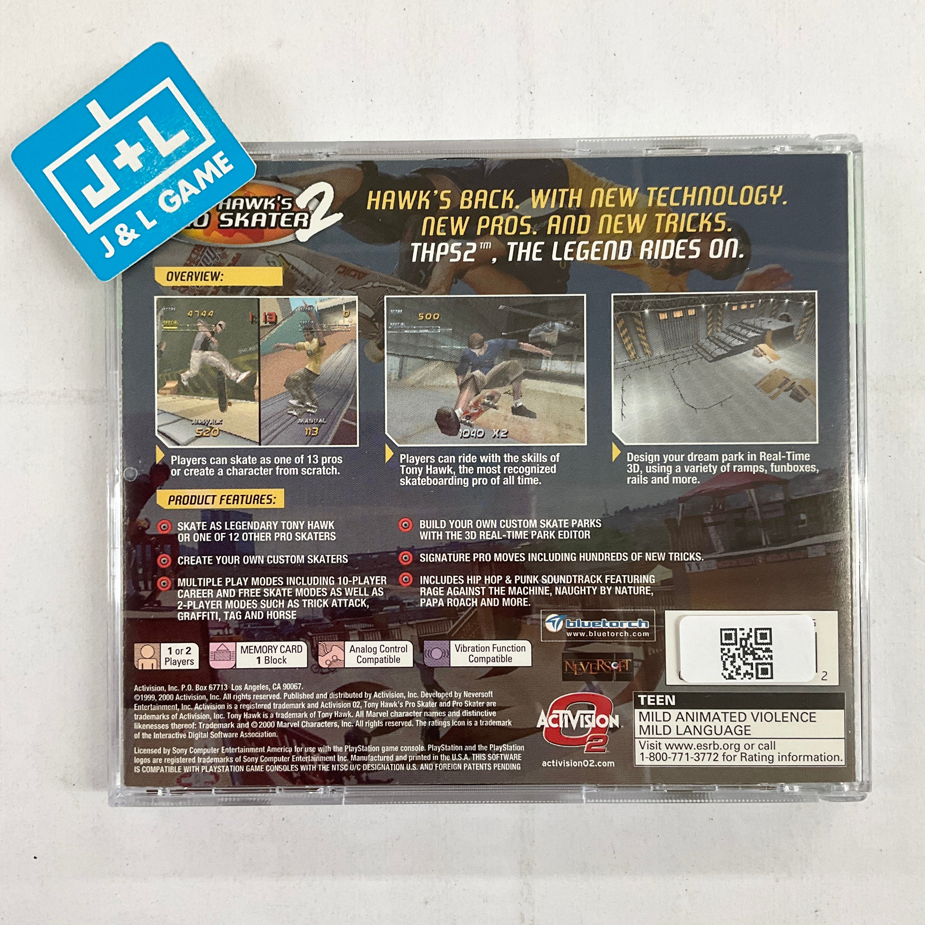 Tony Hawk's Pro Skater 2 sur PSone Tony Hawk's Pro Skater 2 sur PSone