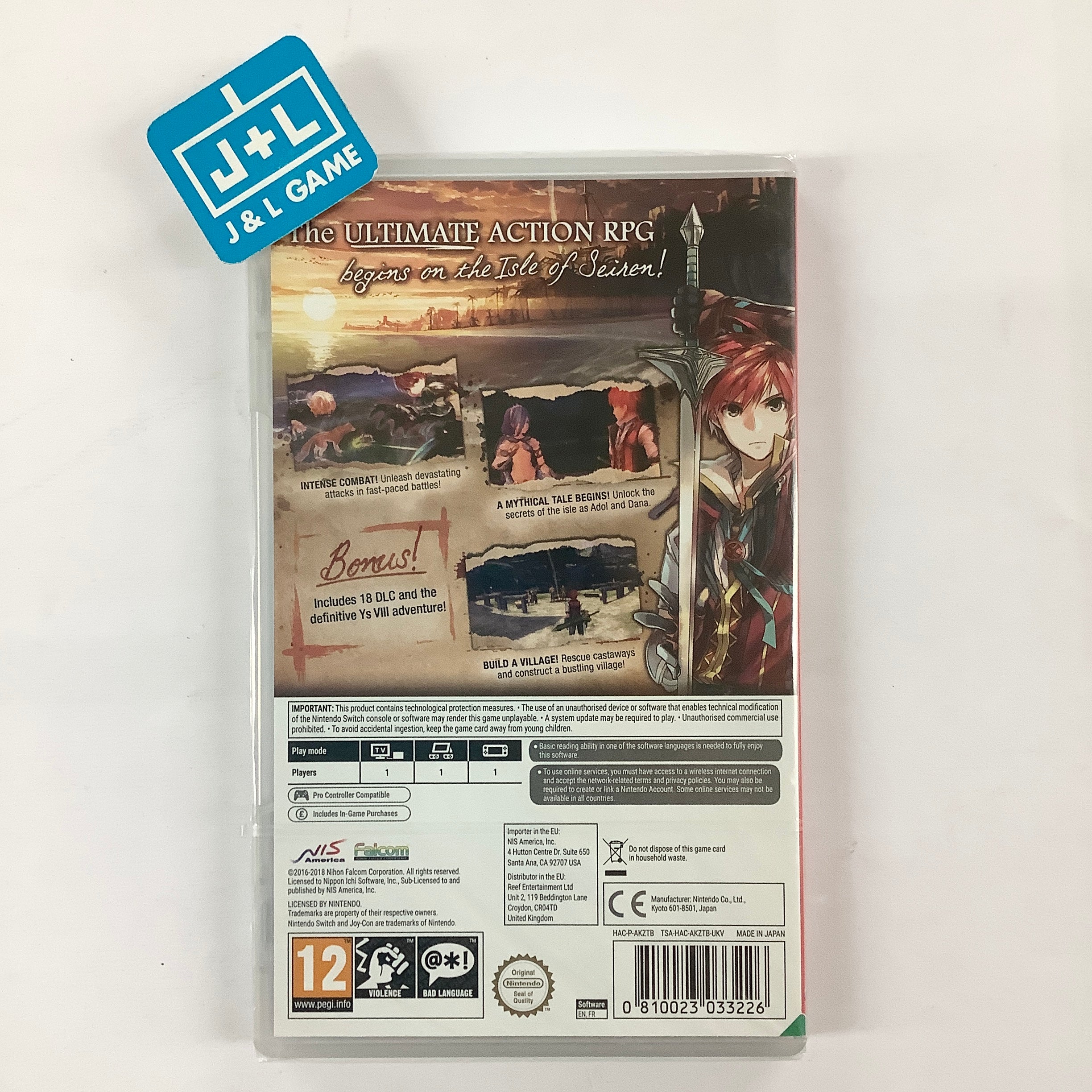 Ys VIII Lacrimosa of Dana - (NSW) Nintendo Switch (European Import) Video Games NIS America   