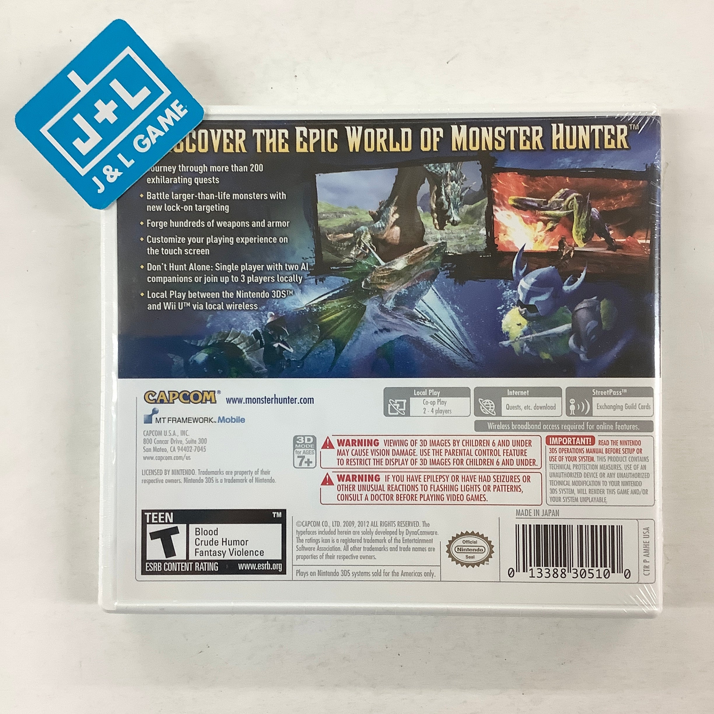 Monster Hunter 3 Ultimate - Nintendo 3DS Video Games Capcom   