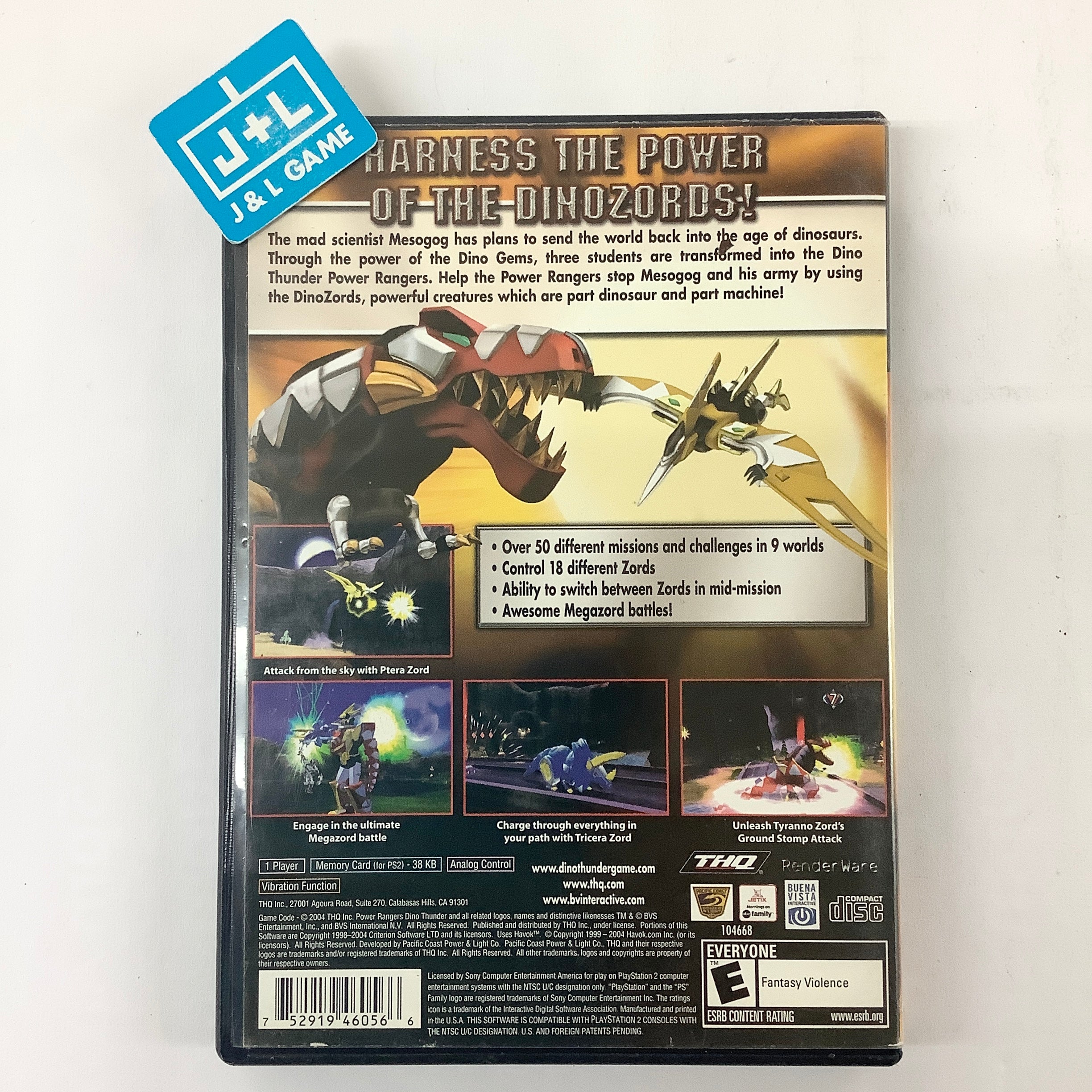 Power Rangers: Dino Thunder - (PS2) PlayStation 2 [Pre-Owned] Video Games THQ   